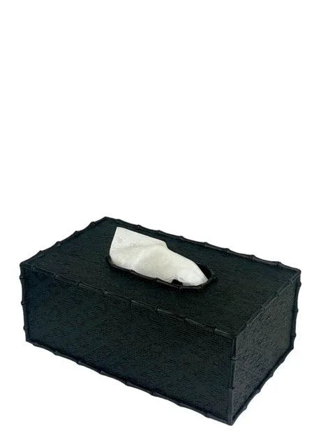 Black Weave Rectangle Tissue Box 25x14