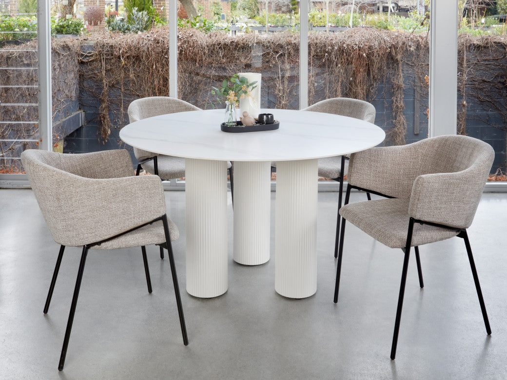 Cuba Round Dining Table White Sevella