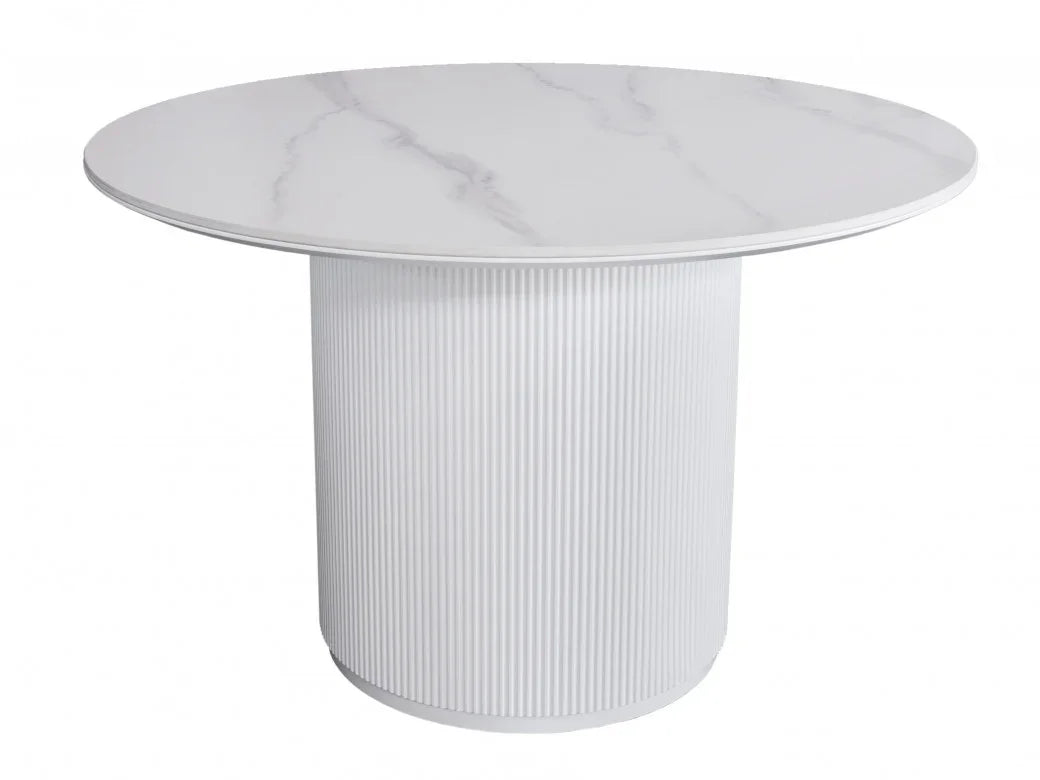 Windsor Dining Table Snow White Ceramic