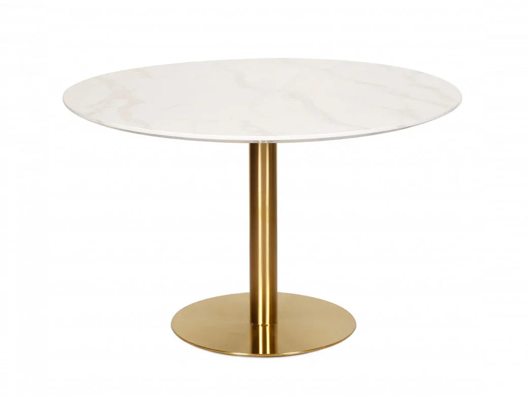Opera Large Dining Table Marble effect White Agaria