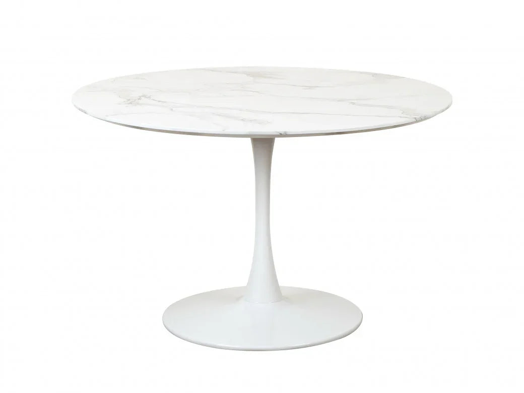 Lilly Dining Table Marble Effect White Sevella White Columa