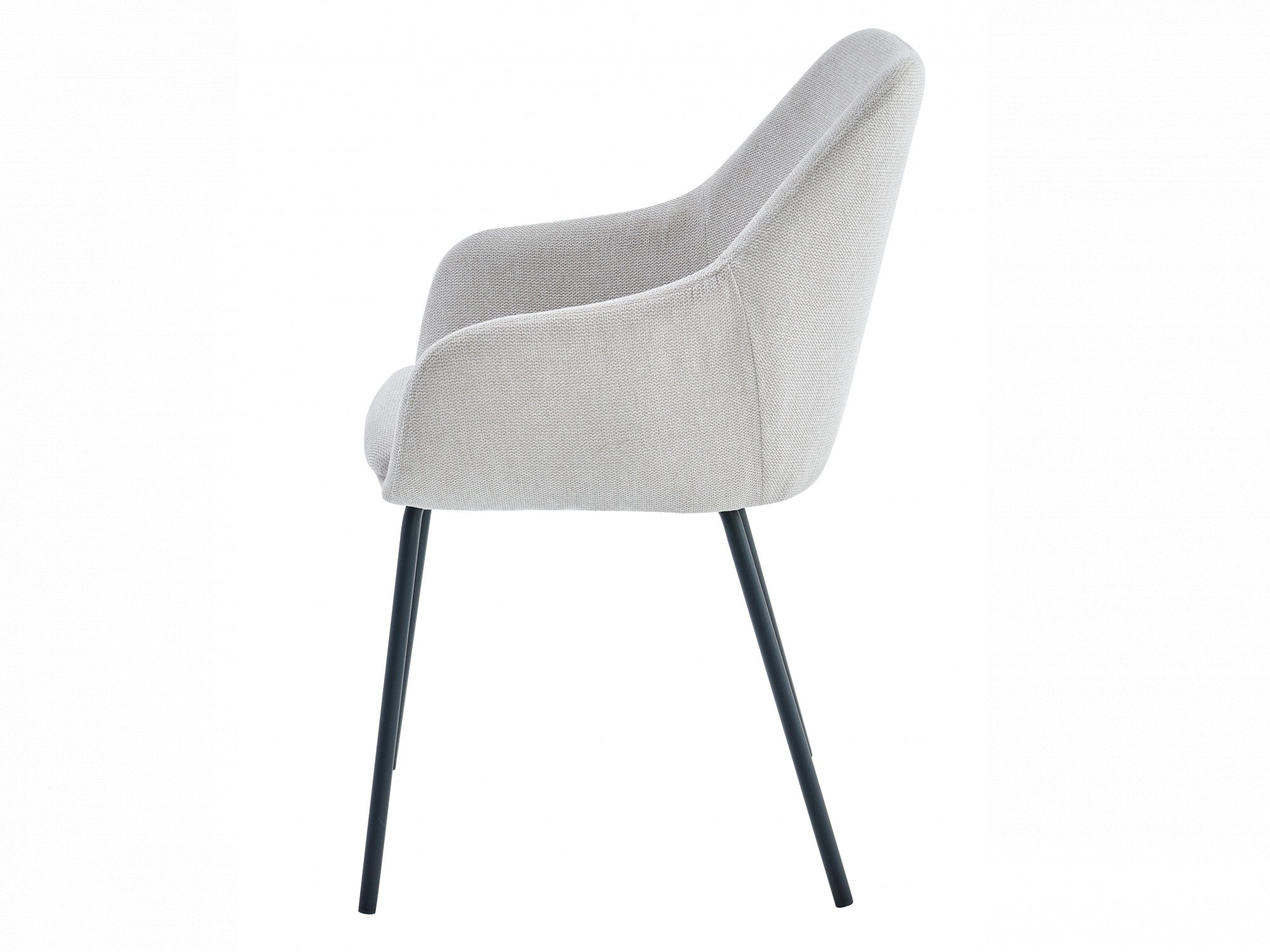 Napier Dining Chair β Oat | Textured Fabric & Black Frame (Set of 2)