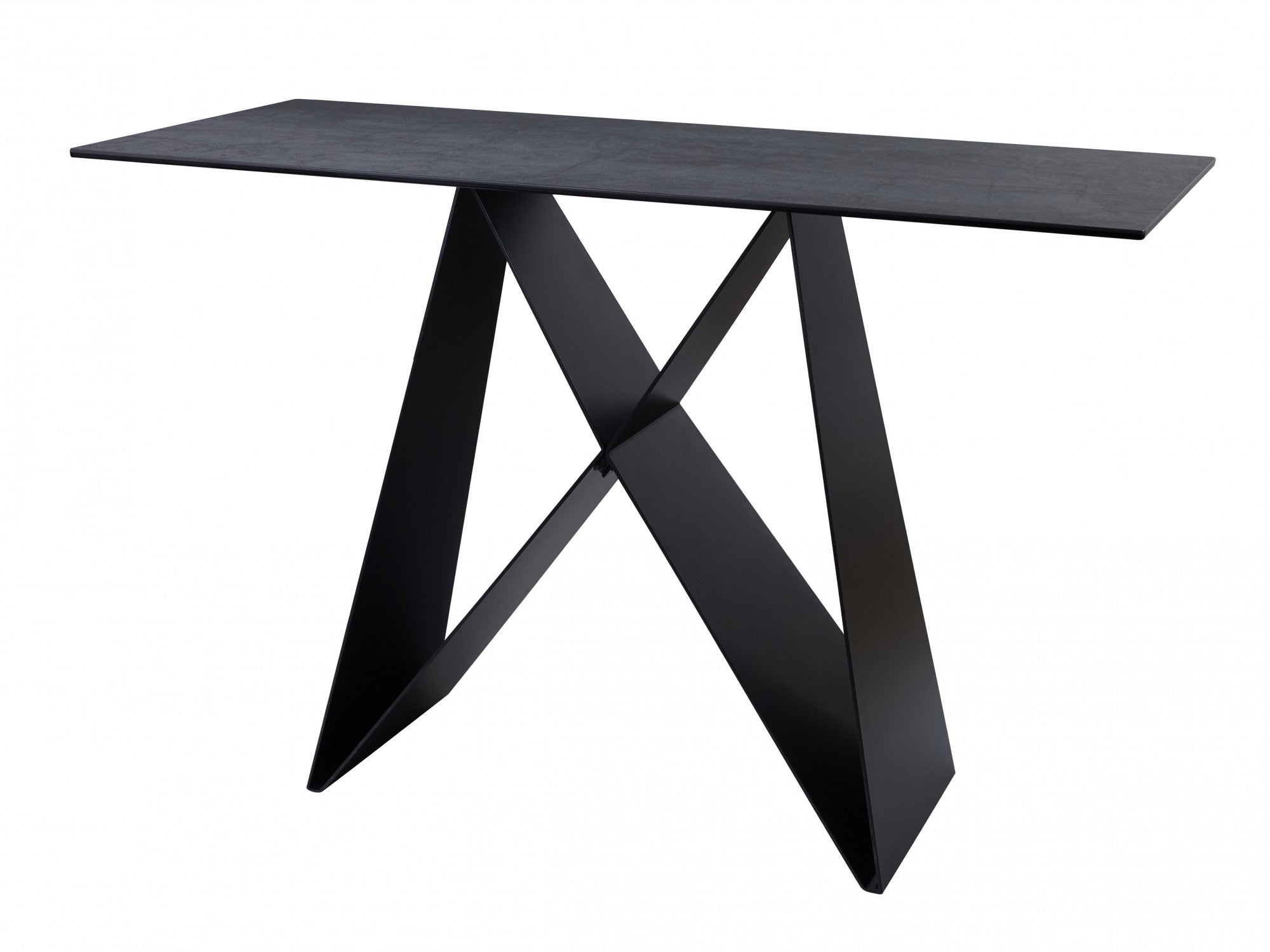 Etna Console Table – Shadow Grey | Italian Ceramic & Black Frame