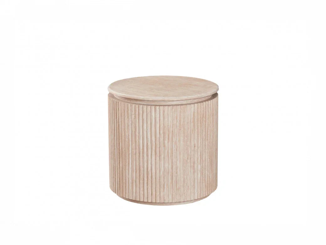 Empire Side Table Travertine