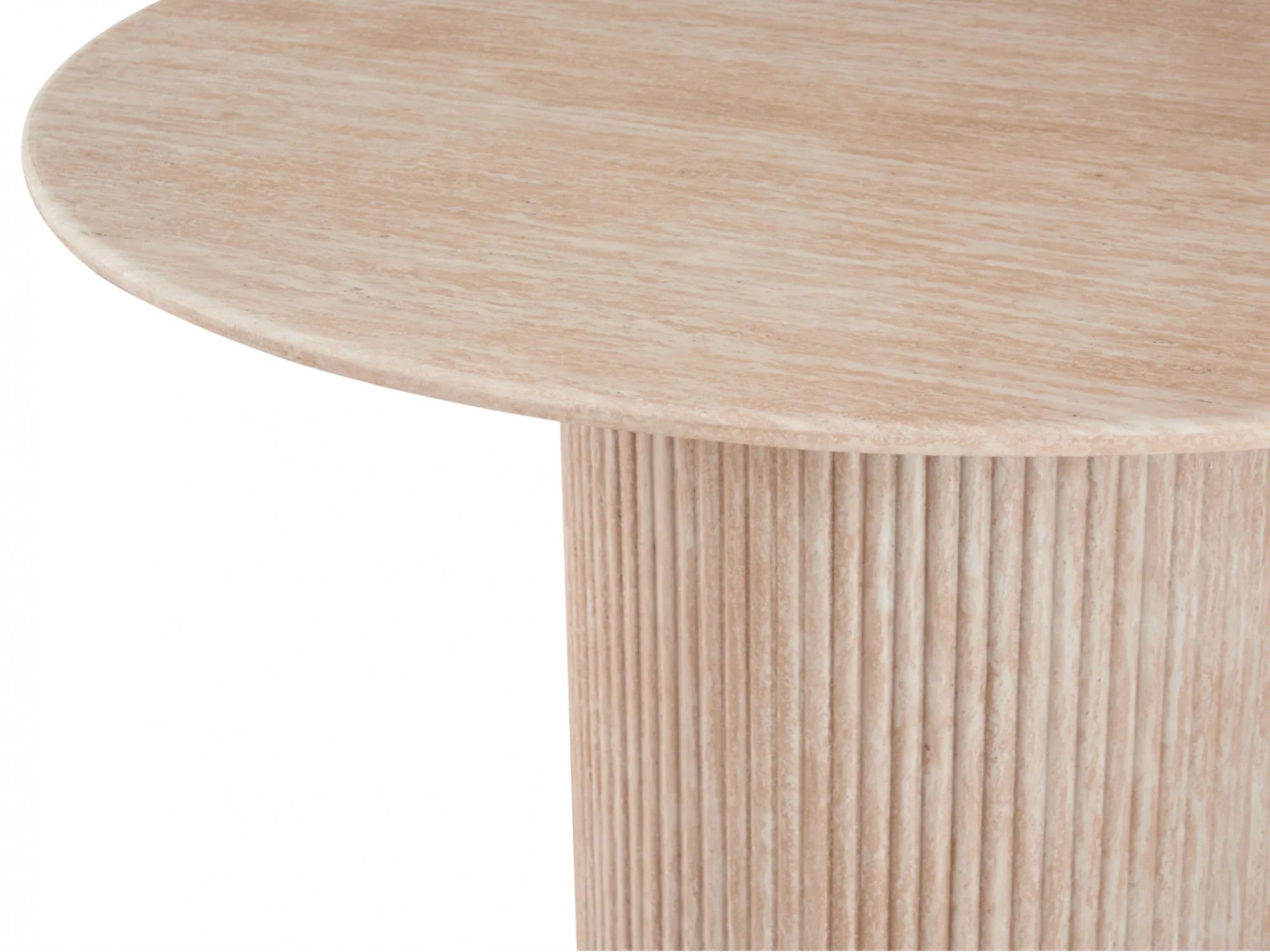 Pompeii Dining Table Travertine Round 130cm x75cm