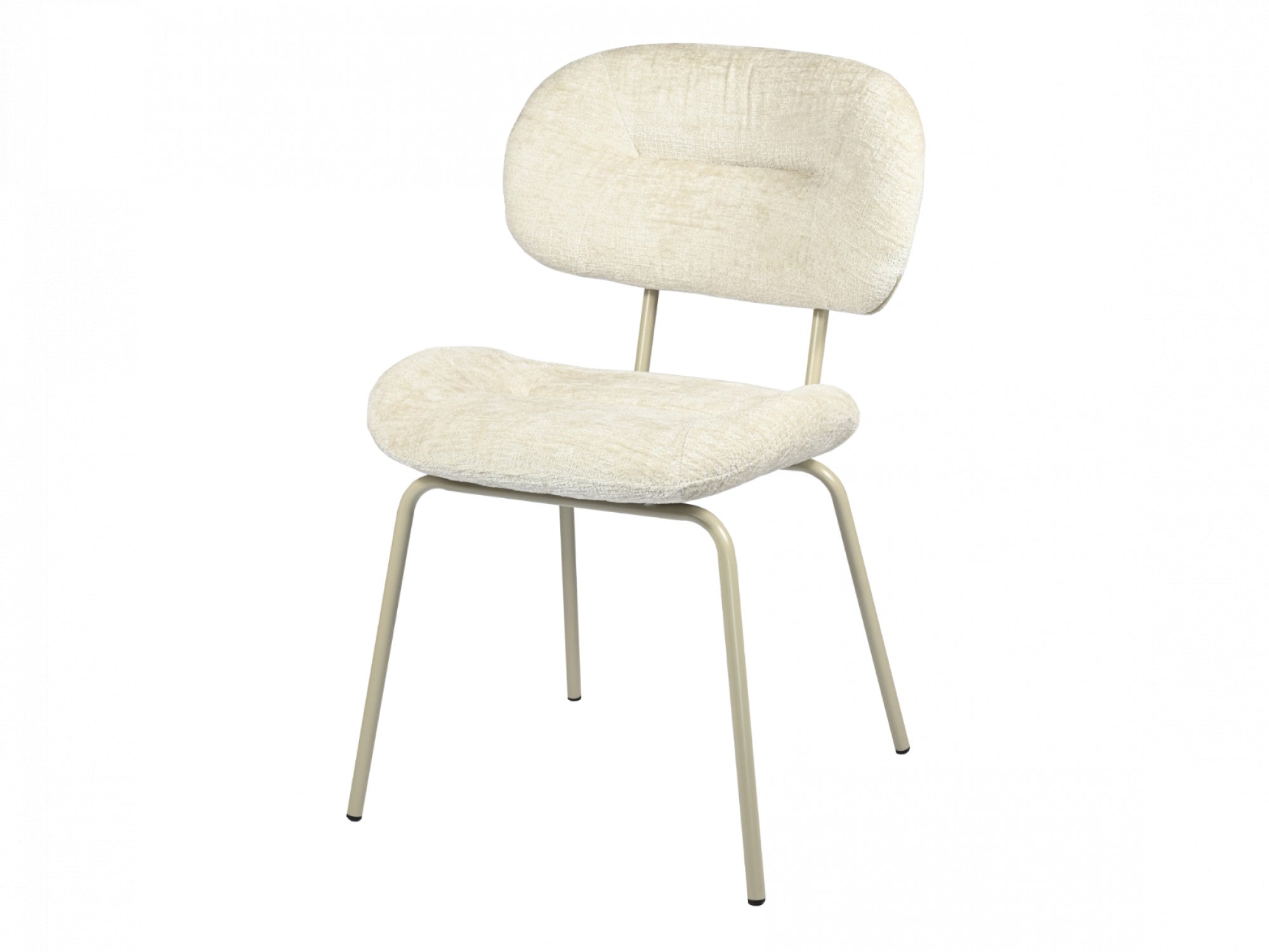 Paris Dining Chair β Pearl | Chenille Fabric & Powder-Coated Frame (Set of 2)