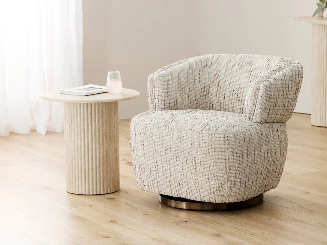 Pompeii Side Table Travertine