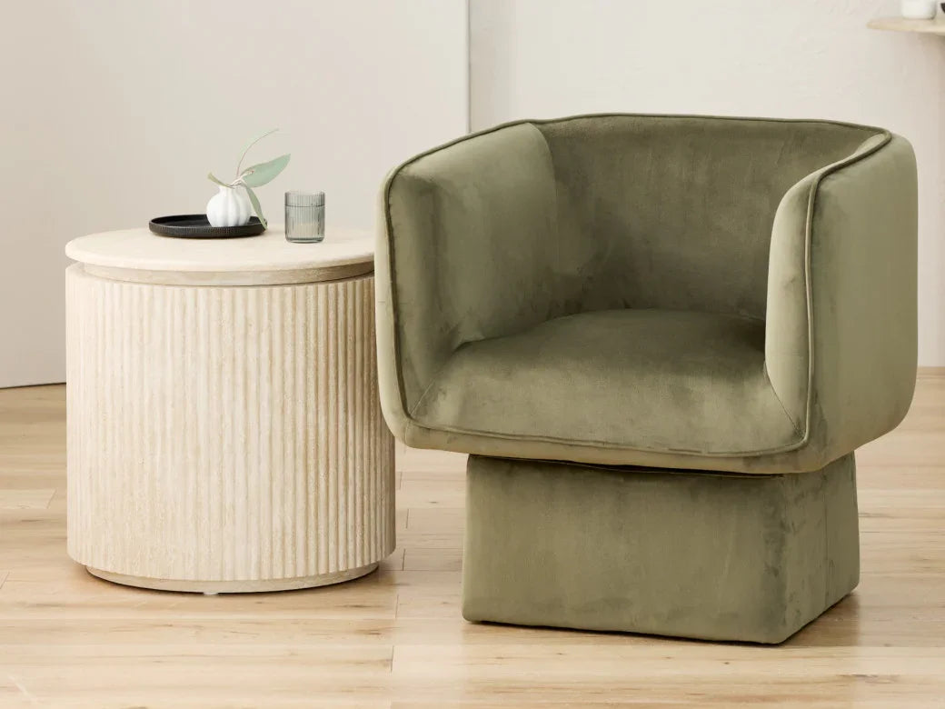 Empire Side Table Travertine