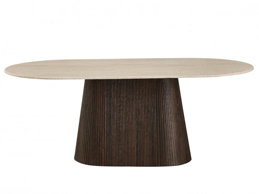 Crete Dining Table Travertine H75X W200X D100cm