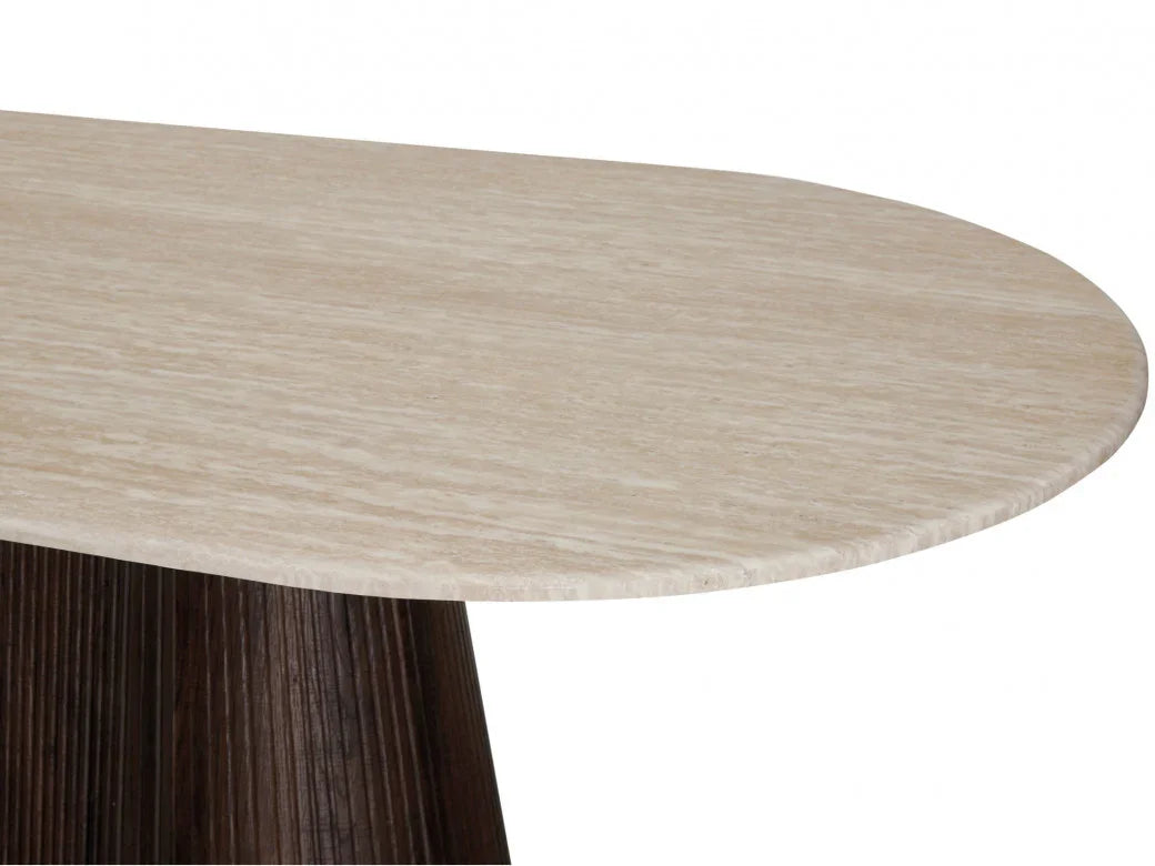 Crete Dining Table Travertine H75X W200X D100cm