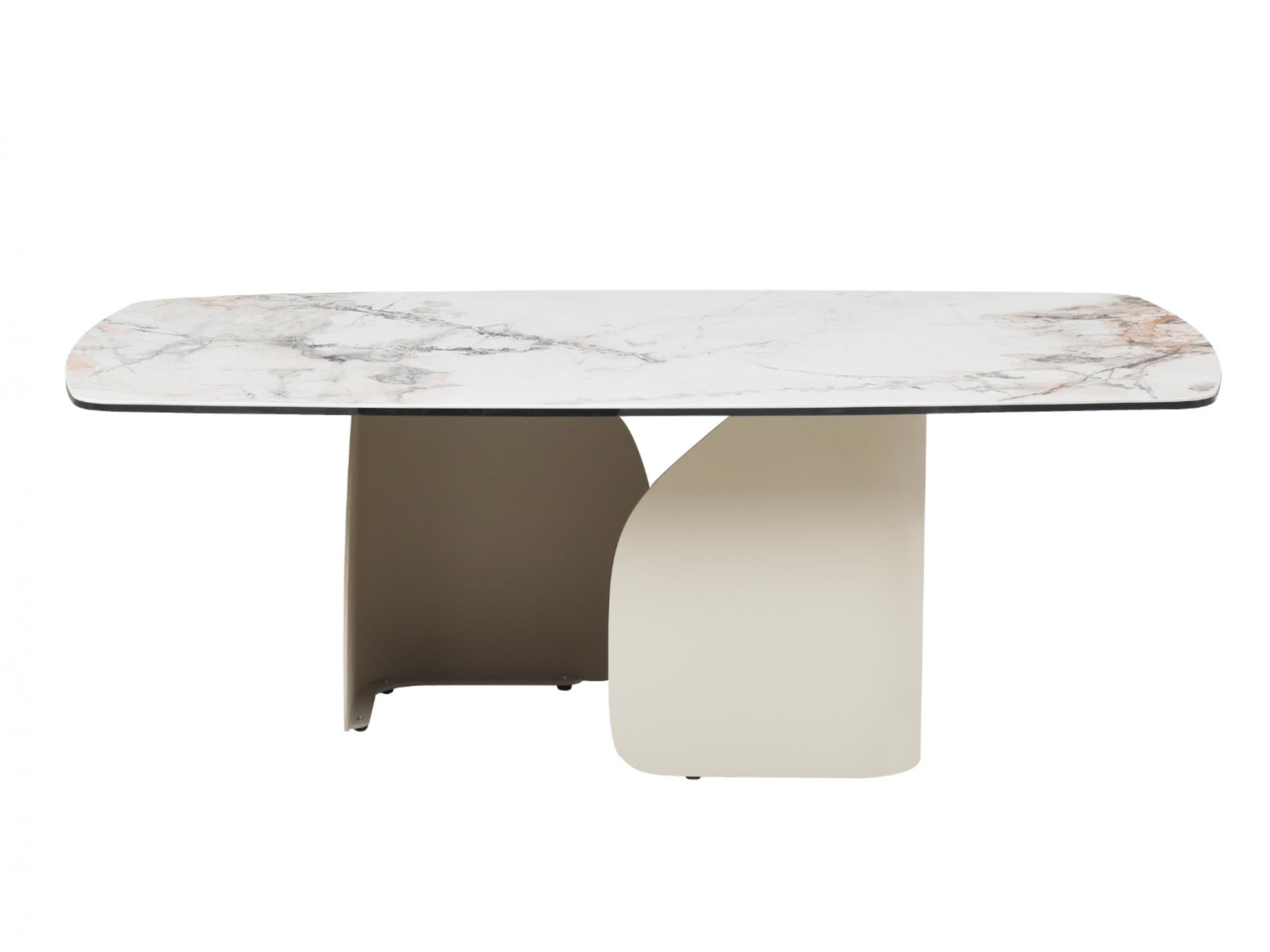 Messina Coffee Table – Milan White Marble | Ivory Frame