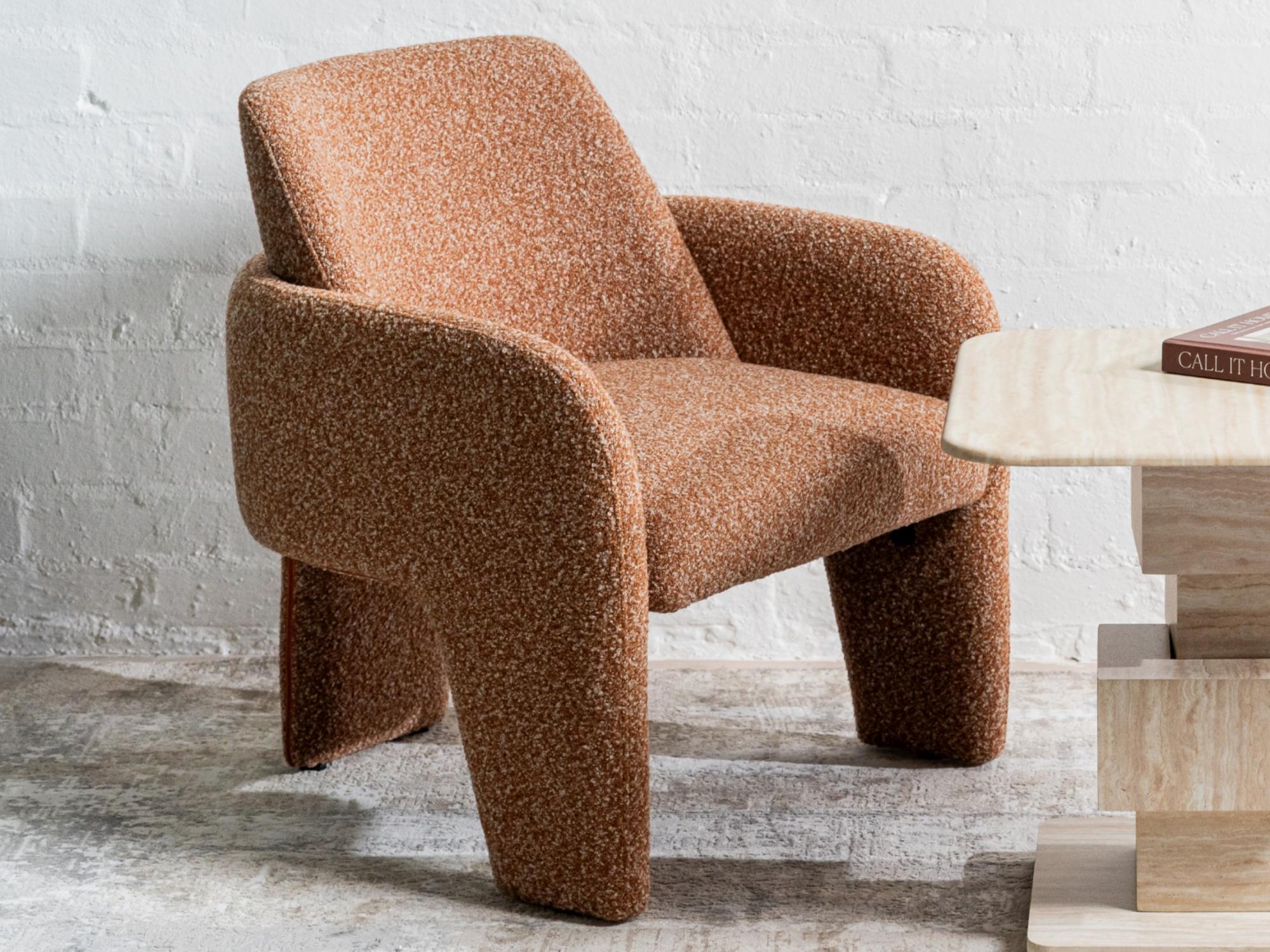 Zurich Occasional Chair – Paprika | Chenille Fabric