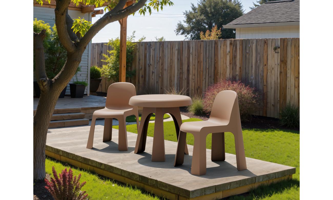Bondi Dining Table – Mocha Brown | Solid Plastic