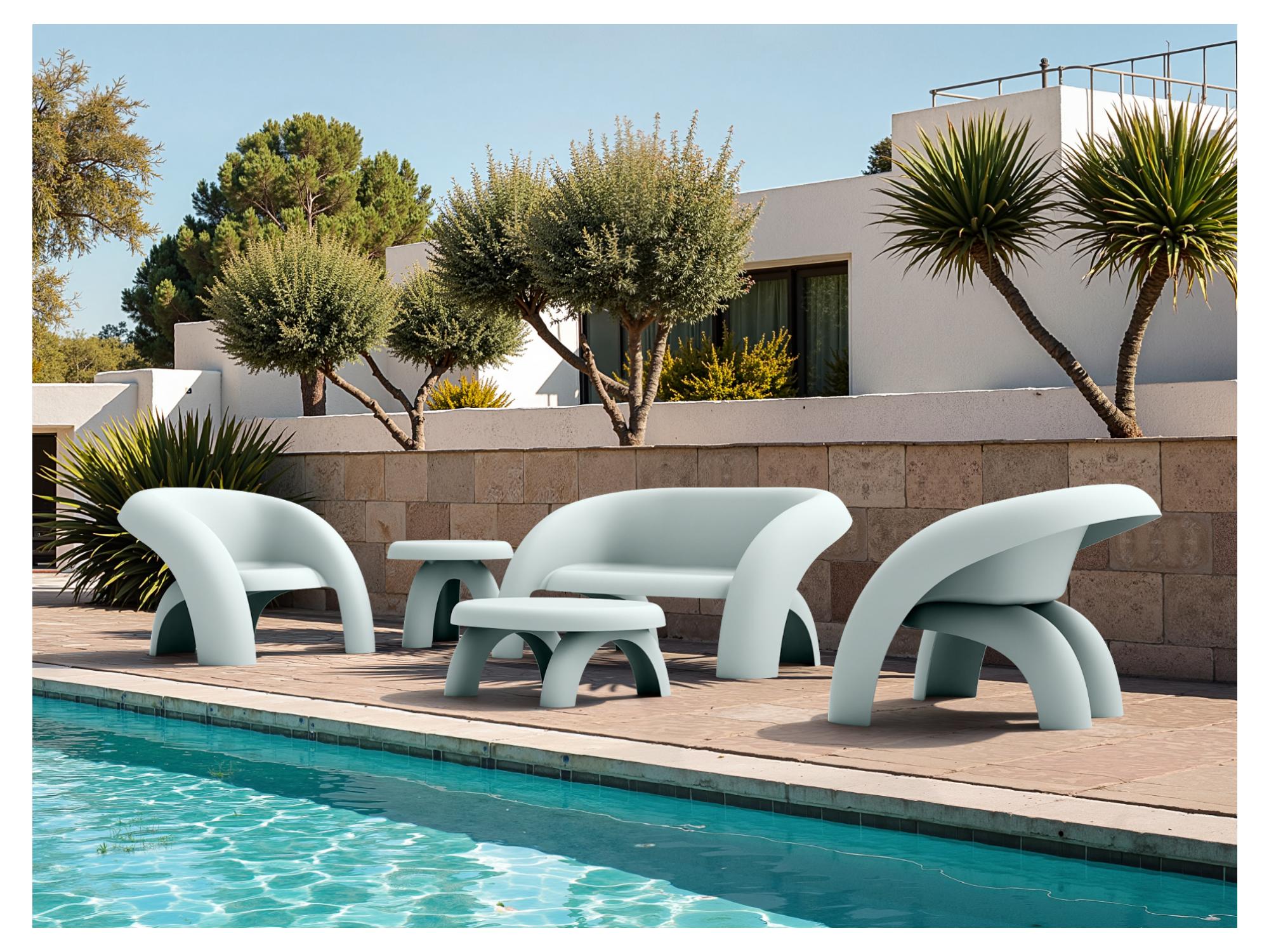 Bondi Outdoor Sofa – Celadon Green | Solid Plastic