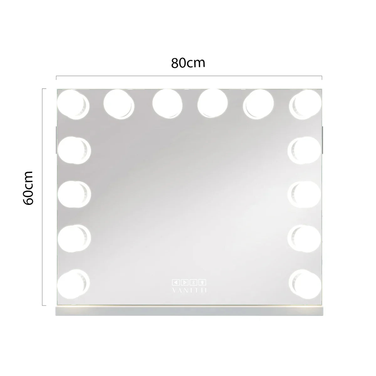 Marilyn Hollywood Vanity Mirror Pro - Tabletop or Wall Mount Vanity Mirror 80 x 60cm