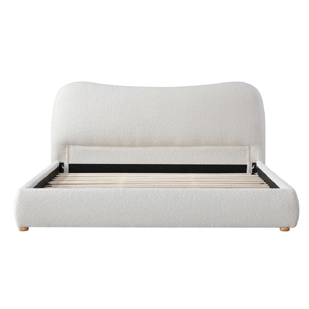CBD8149-YO King Bed Frame - Cream White Boucle - Furniture Castle