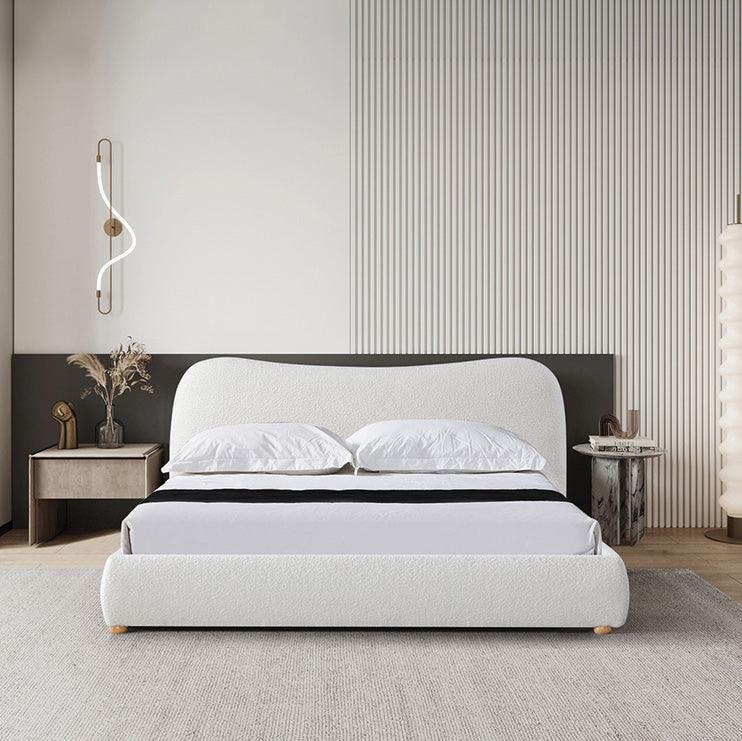 CBD8149-YO King Bed Frame - Cream White Boucle - Furniture Castle