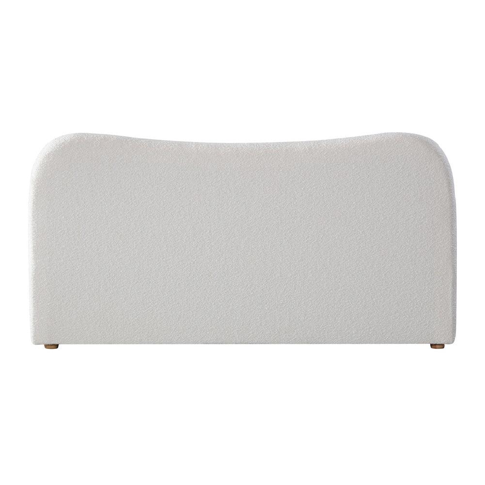 CBD8149-YO King Bed Frame - Cream White Boucle - Furniture Castle