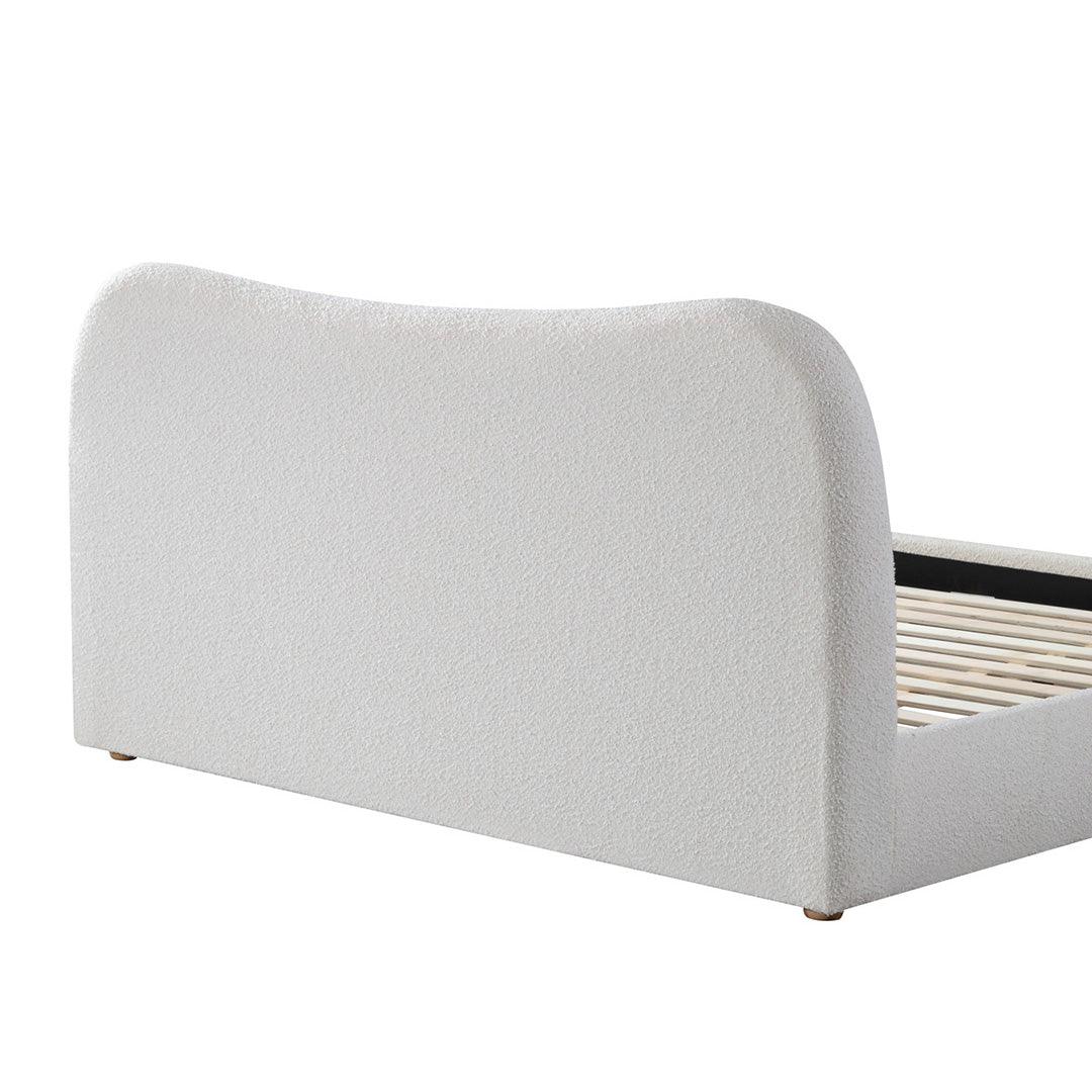 CBD8149-YO King Bed Frame - Cream White Boucle - Furniture Castle