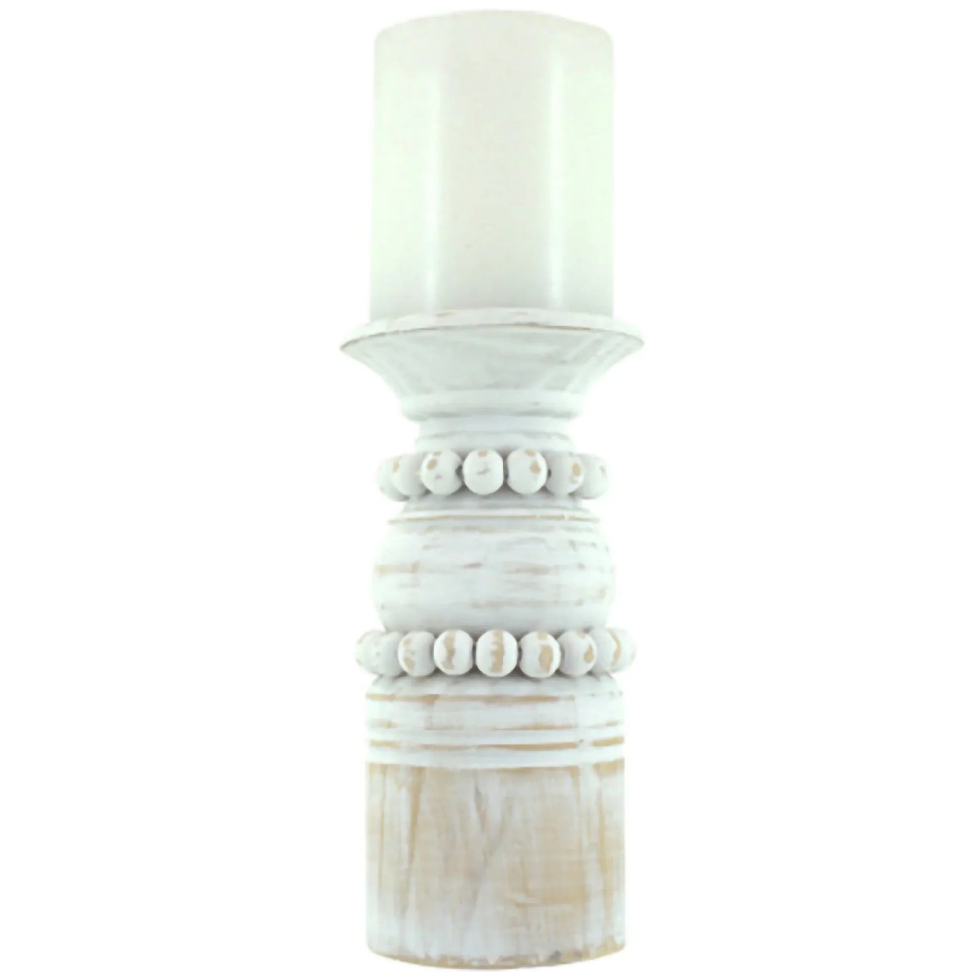 Wooden Candle Stand11x23*Wht