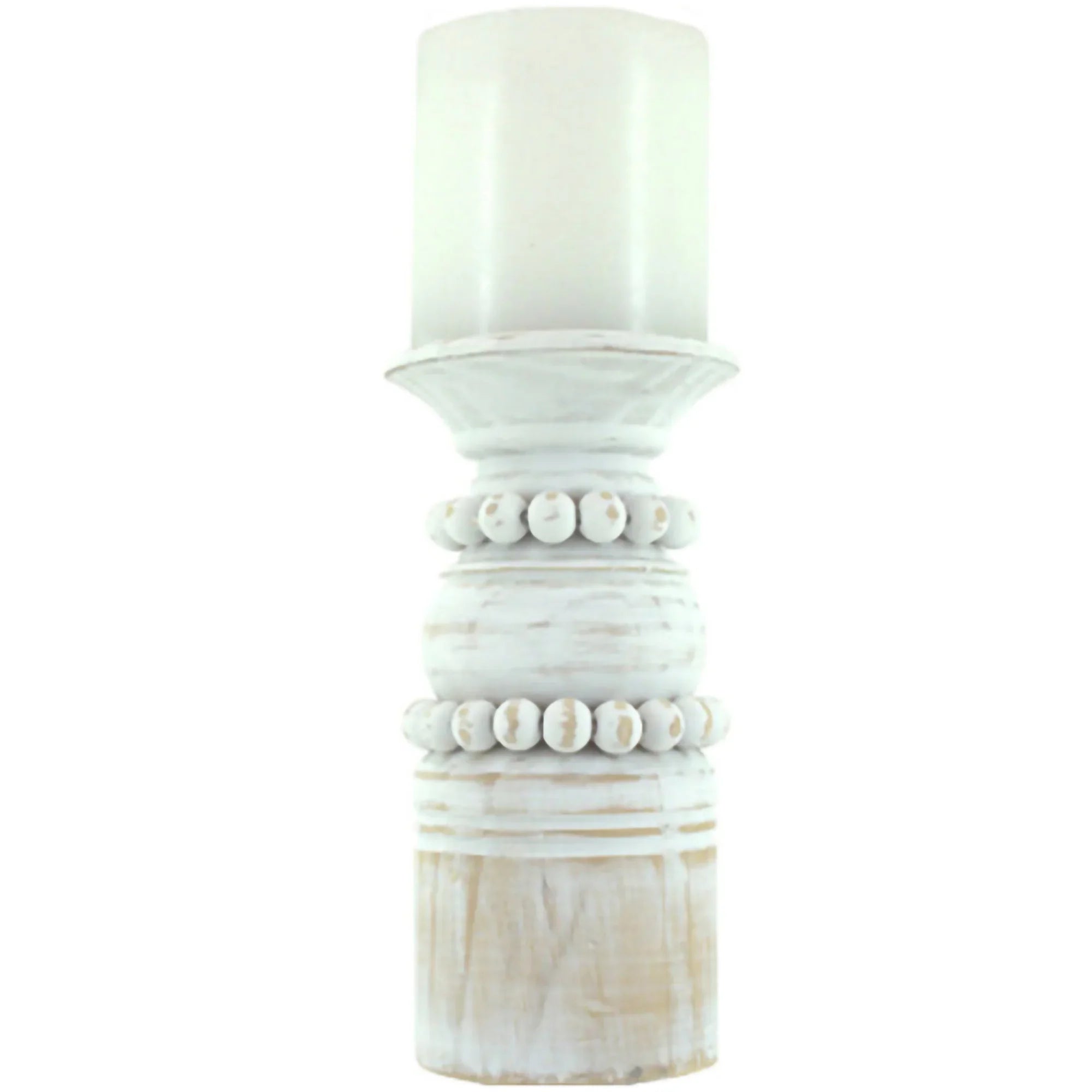 Wooden Candle Stand14x28*Wht