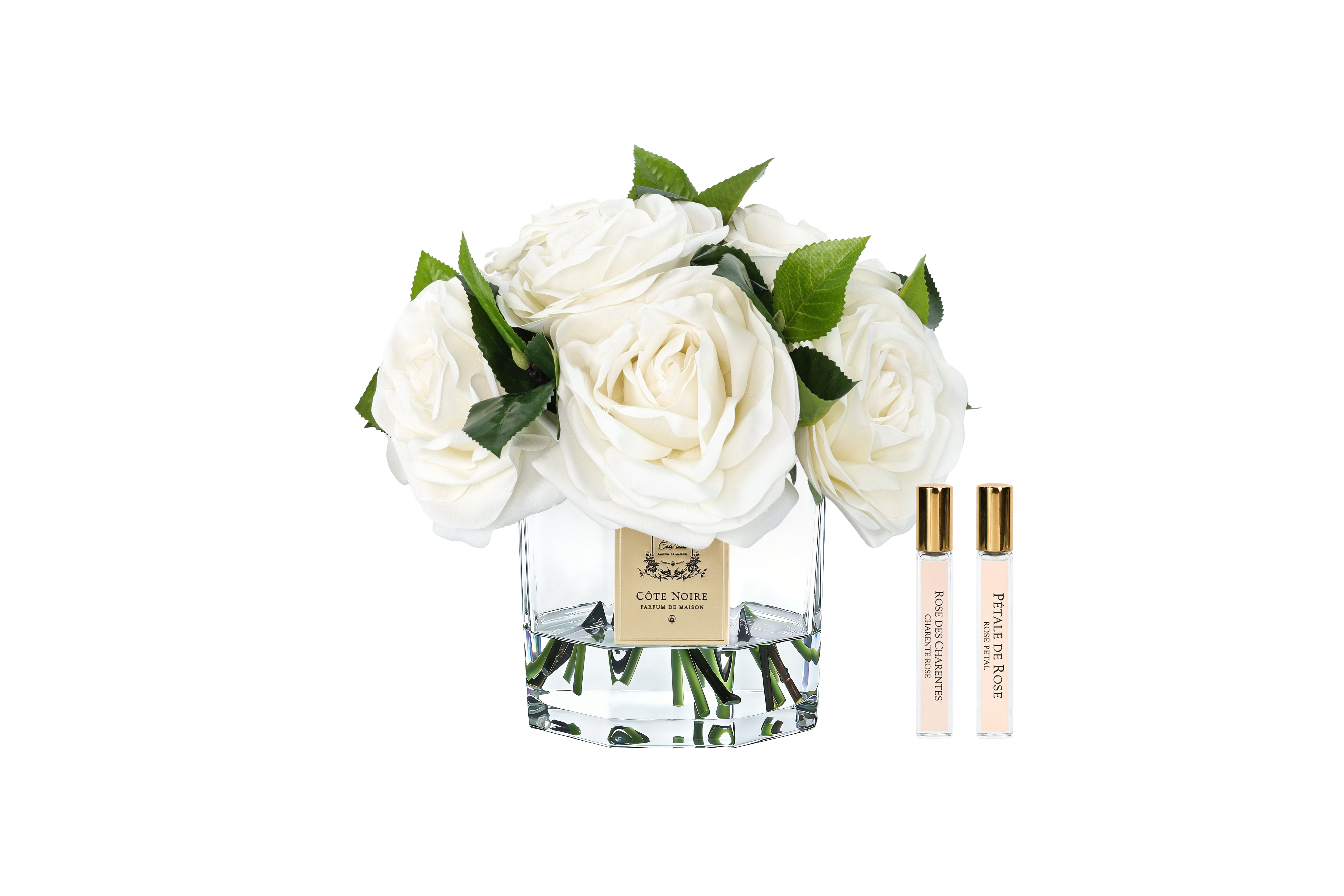 NEW - Cote Noire Classic Tea Rose Bouquet - White - CTB01