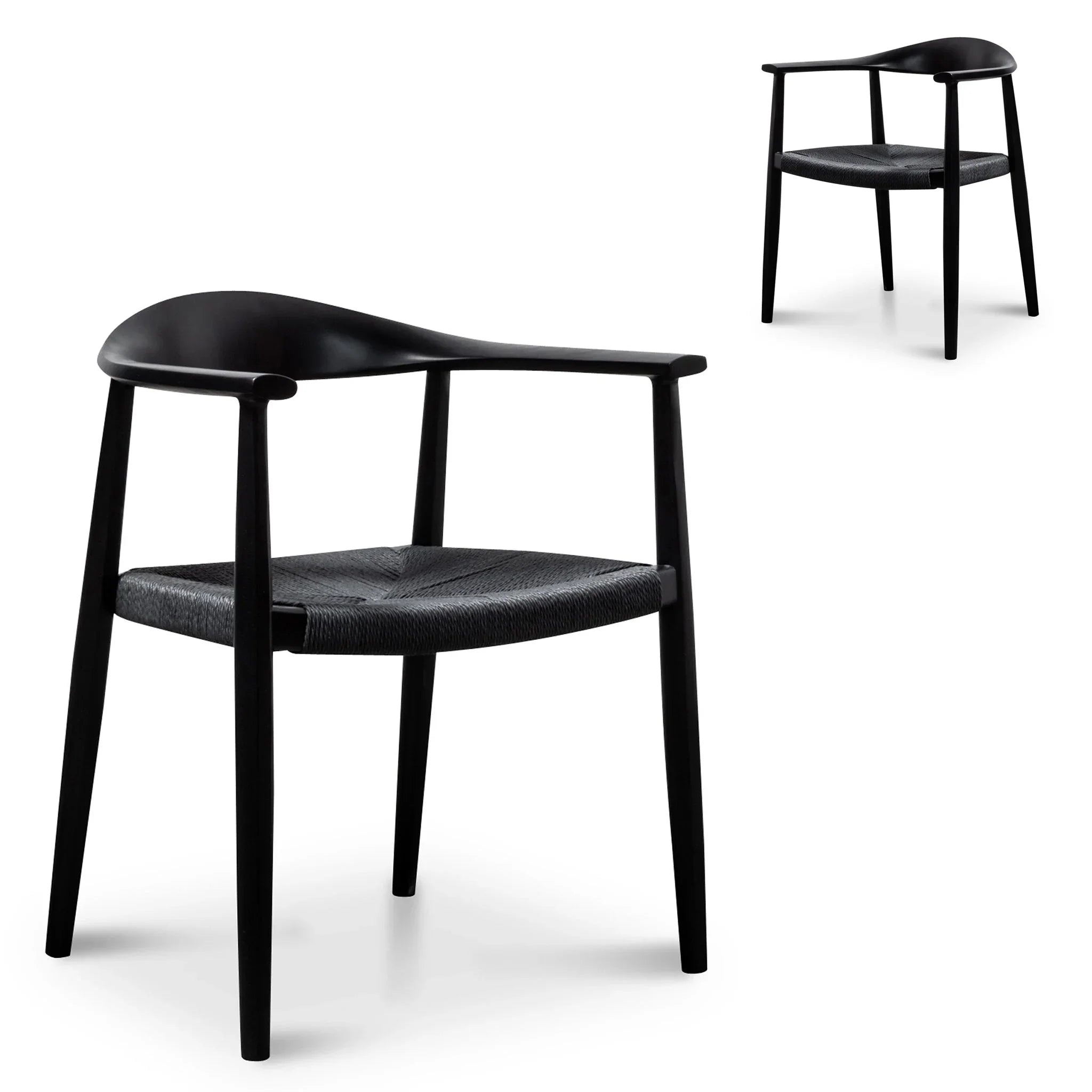 FC - Hans Wegner Replica - Full Black (Set of 2)