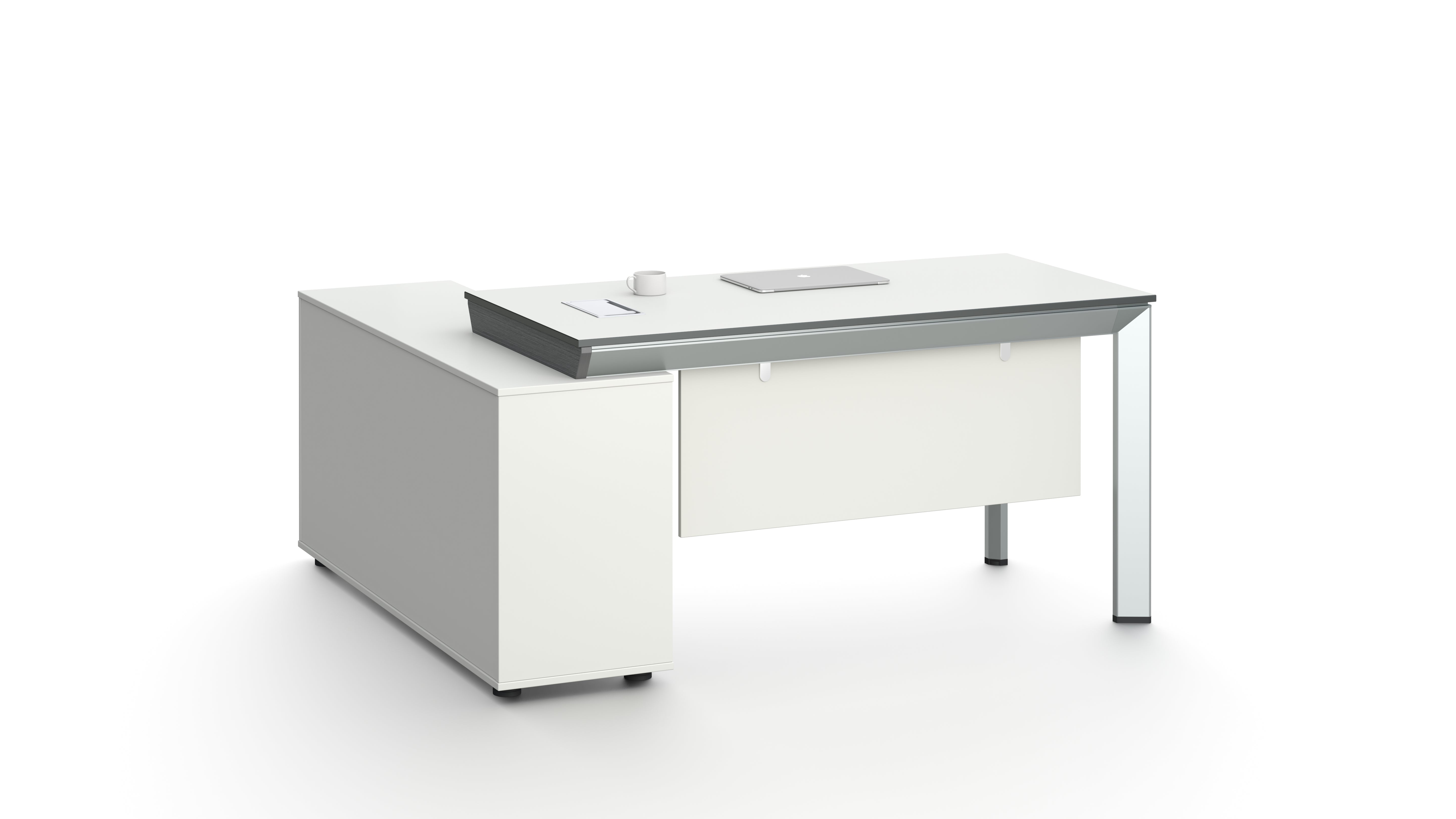 Nova Executive Desk 1.6m -White & Grey