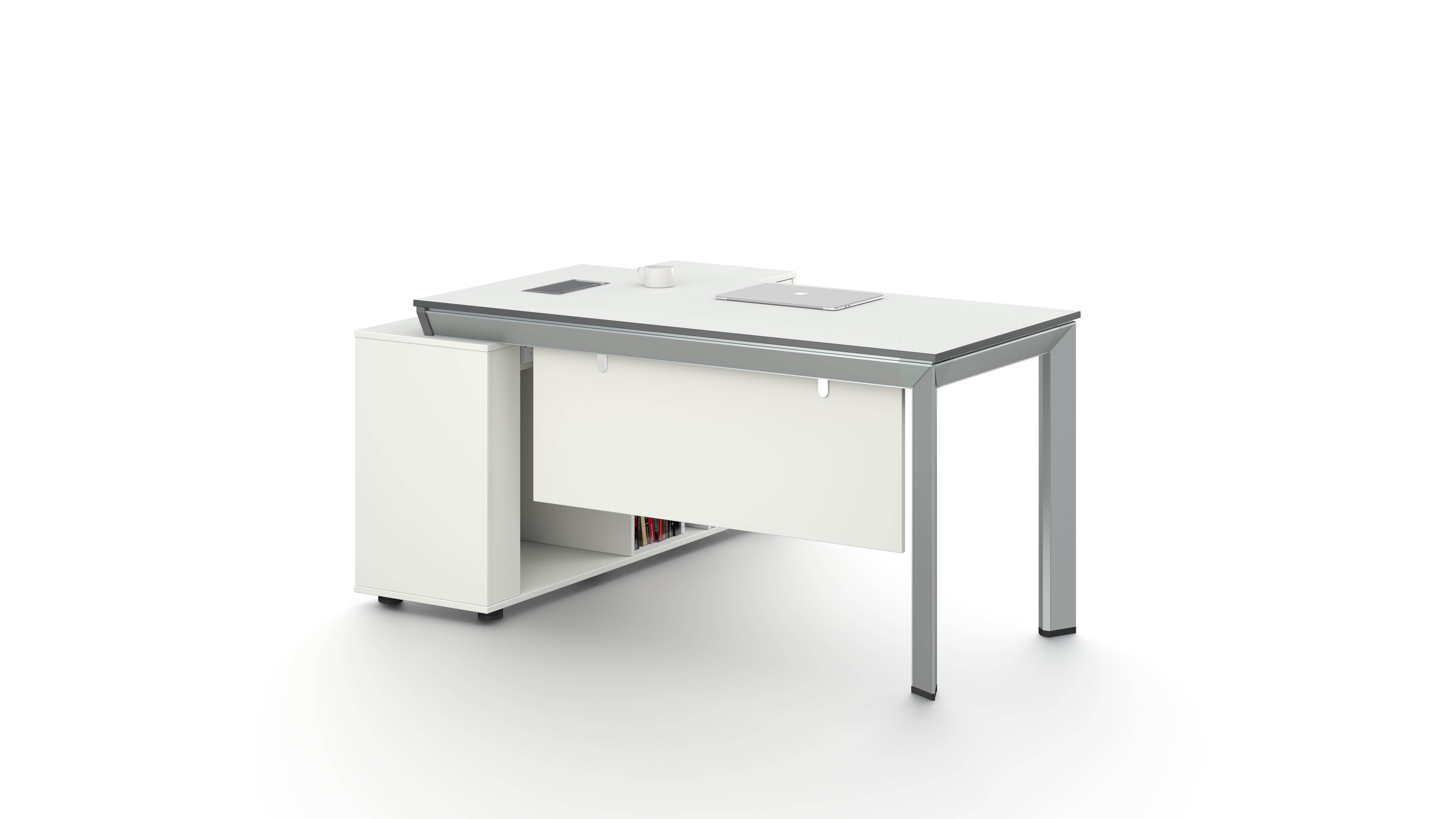 Nova Executive Desk 1.6m -White & Grey