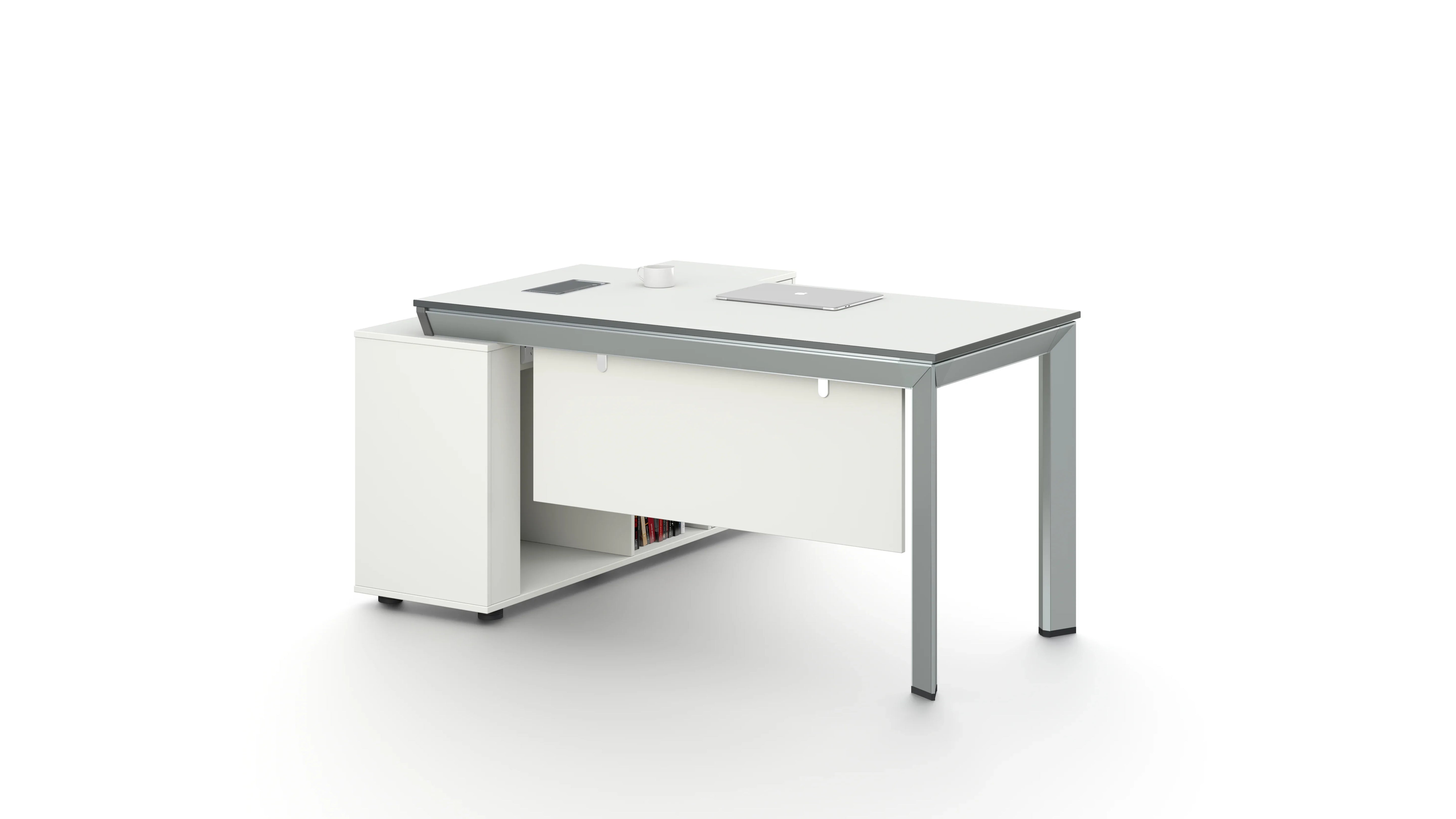 Nova Executive Desk 1.6m -White & Grey