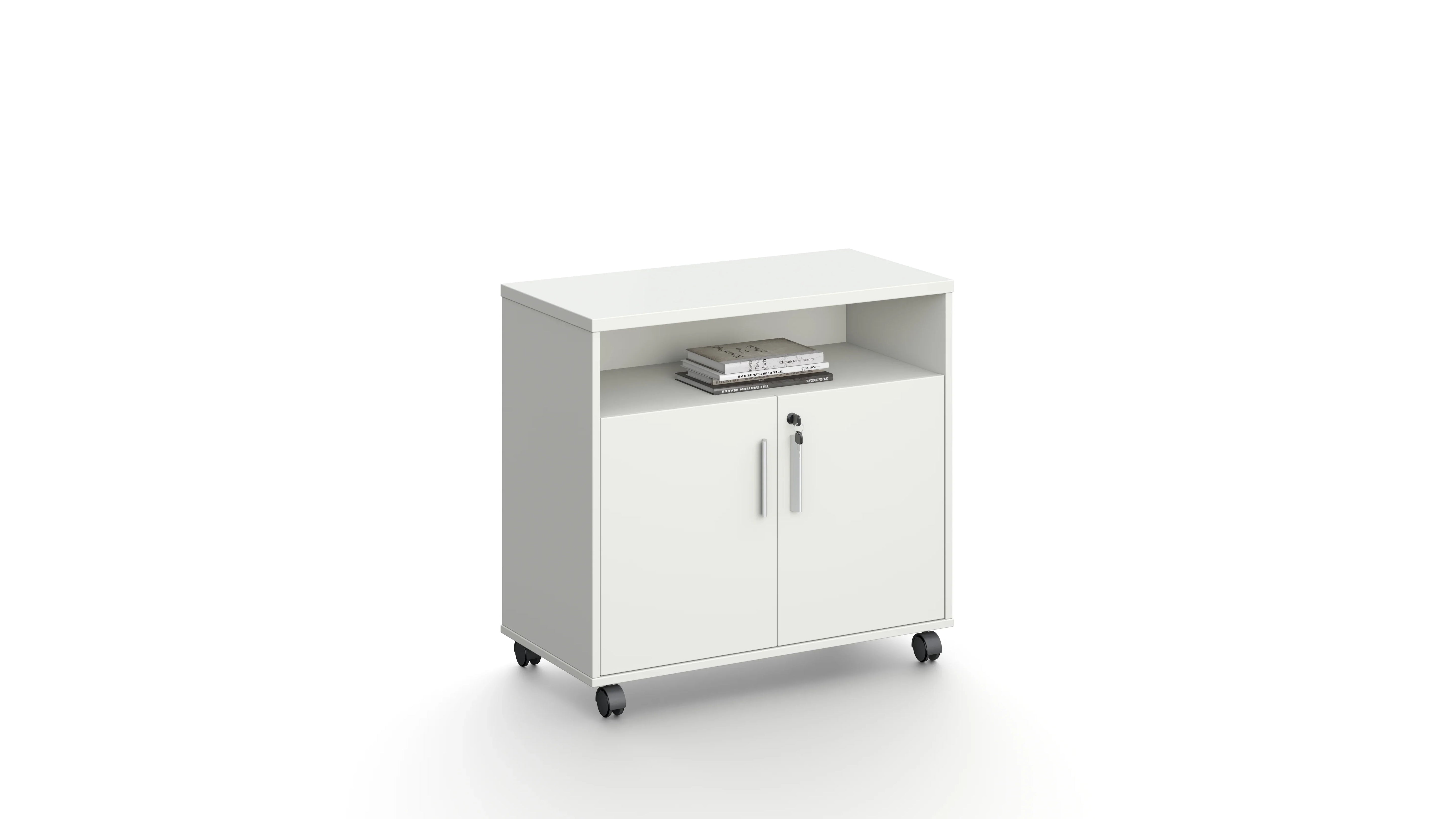 Nova Executive Table File Cabinet 80cmX40cmX75cm -White & Grey