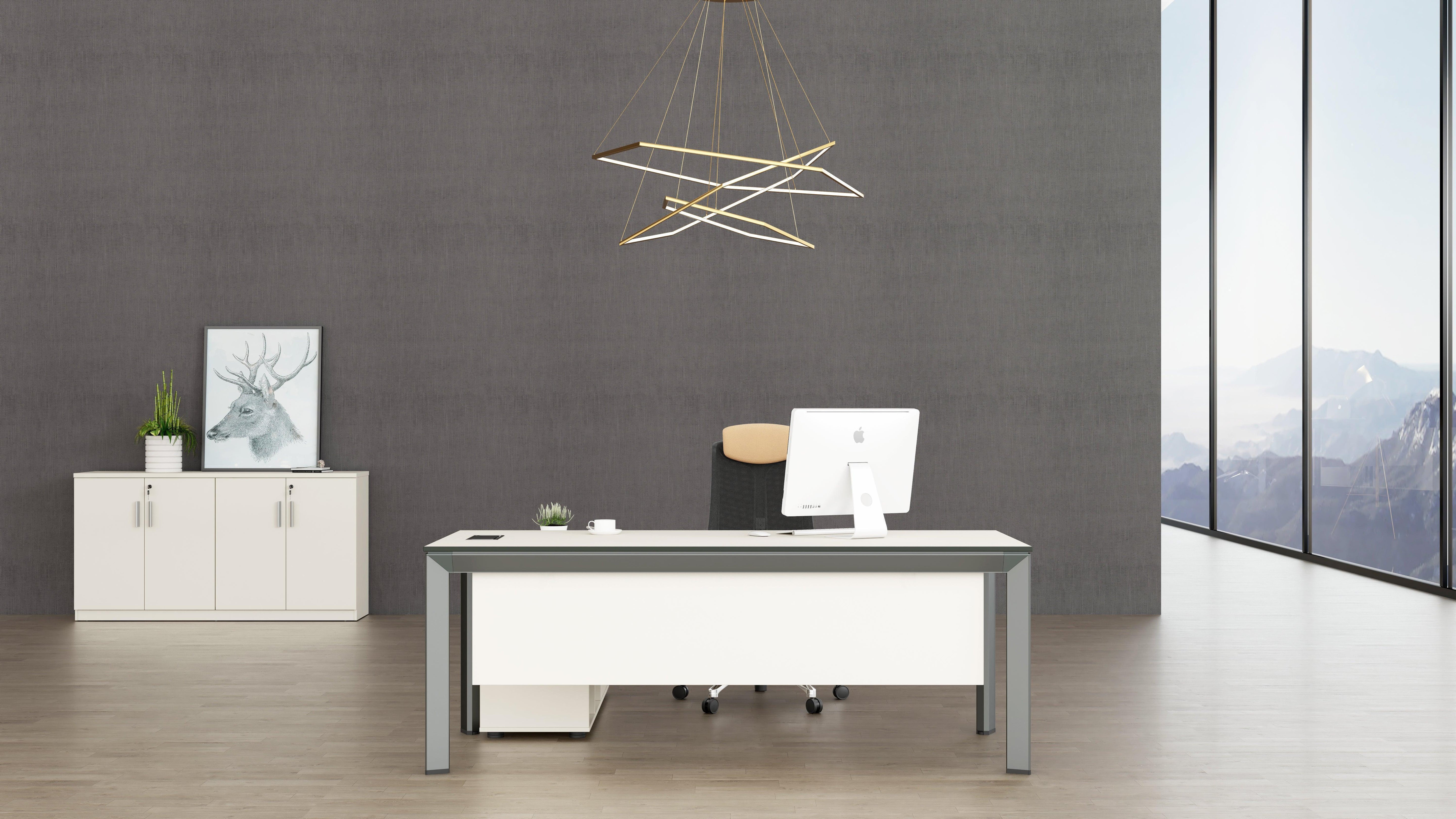 Nova Executive Desk 1.6m -White & Grey
