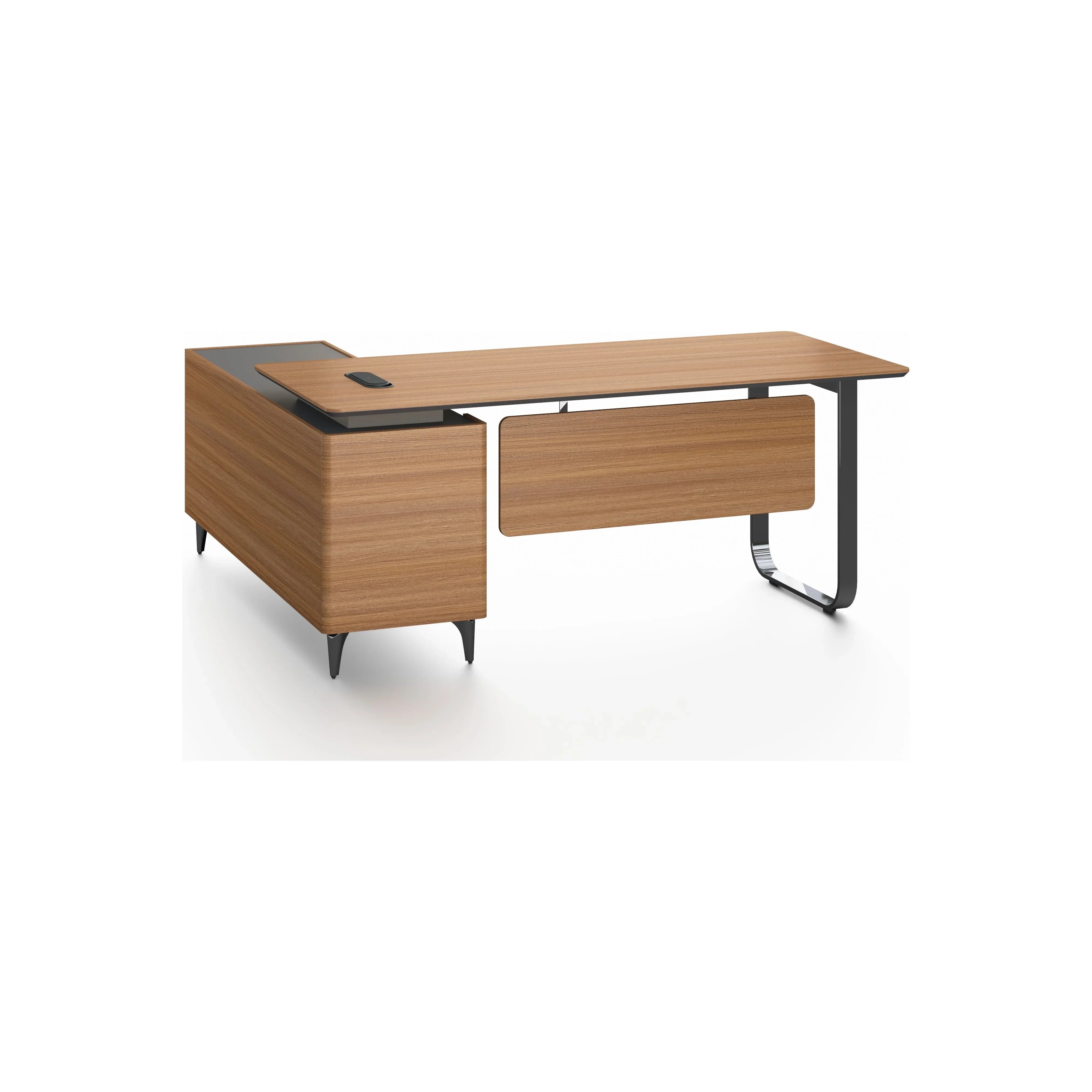 Chancellor Oak Executive Desk 1.8m -Golden Oak & Grey