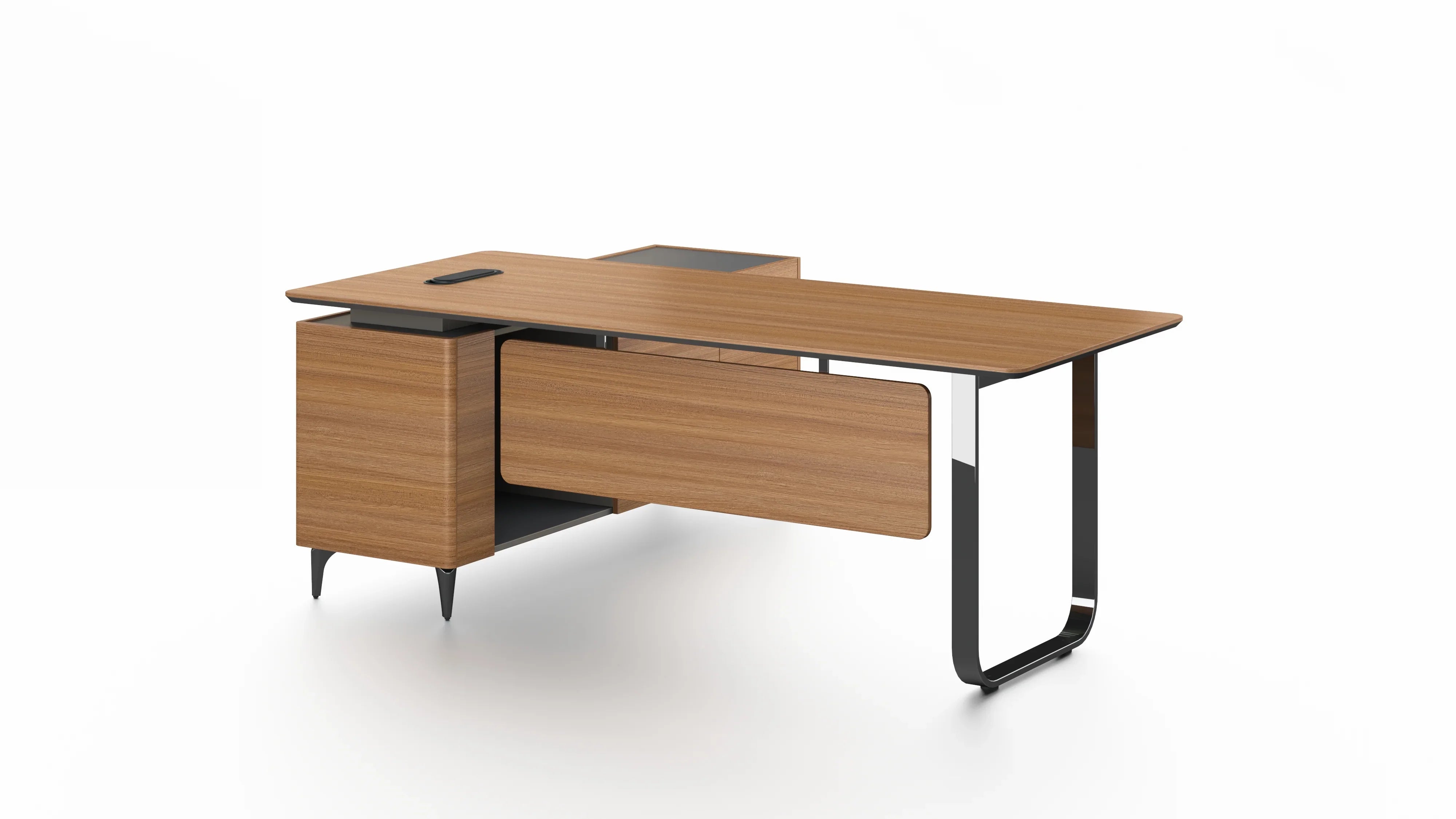 Chancellor Oak Executive Desk 2.0m -Golden Oak & Grey