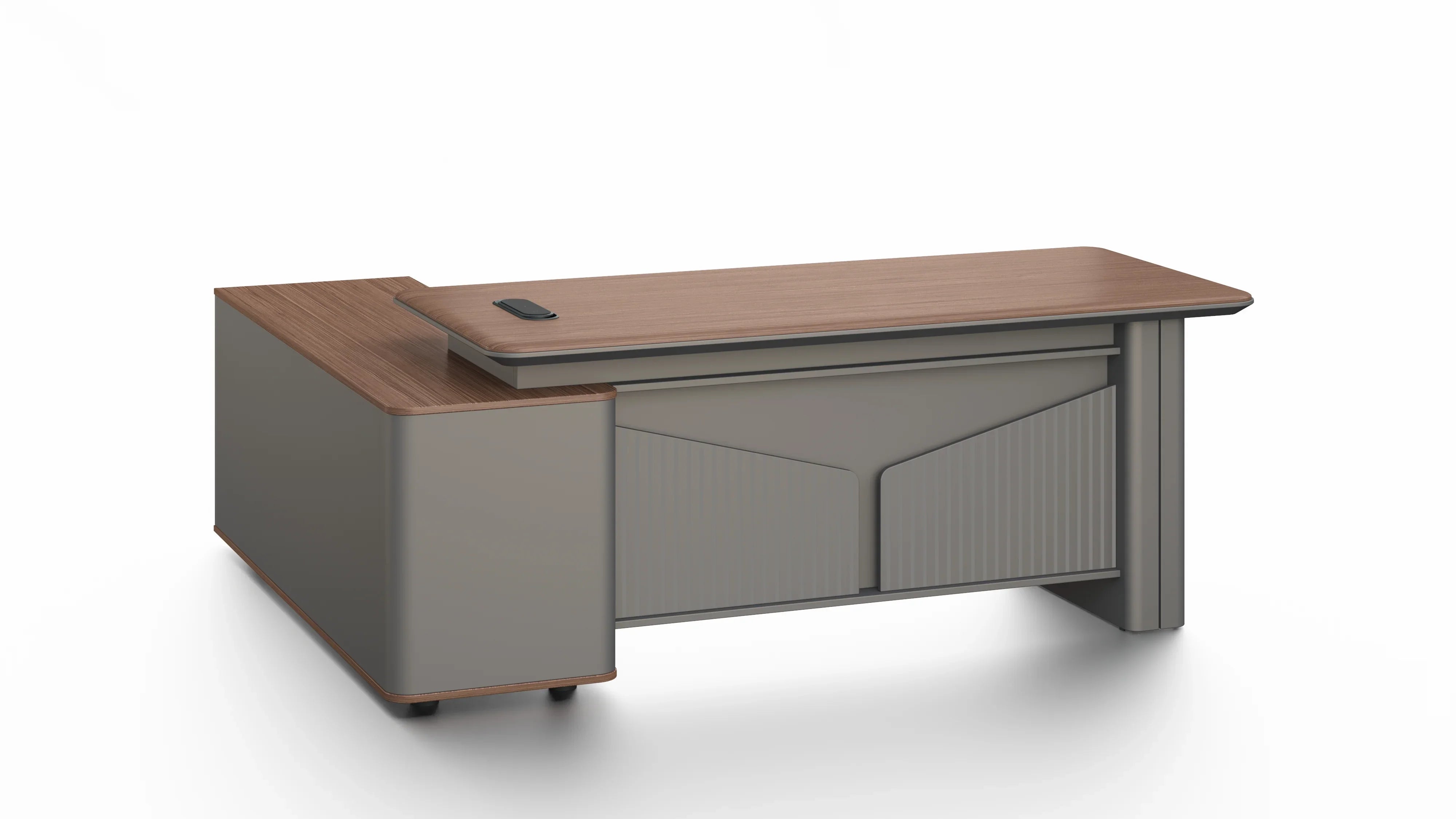 Imperium Executive Desk 2.0m -Walnut & Grey