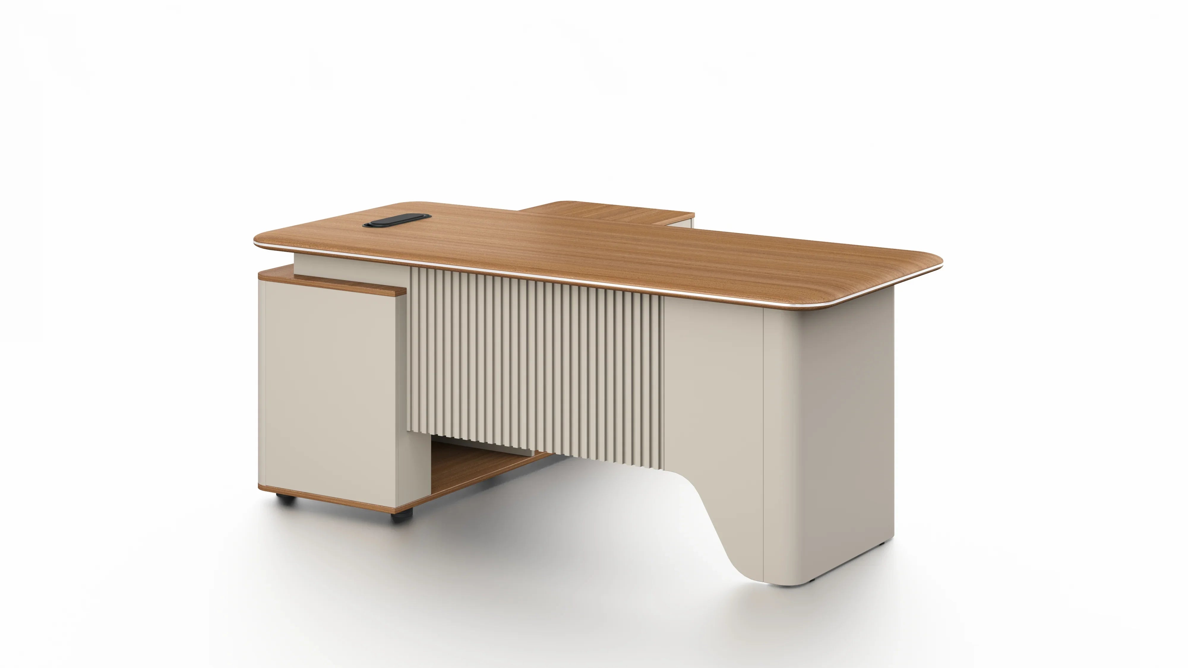 Ebony Executive Desk 1.8m -Golden Oak & Grey