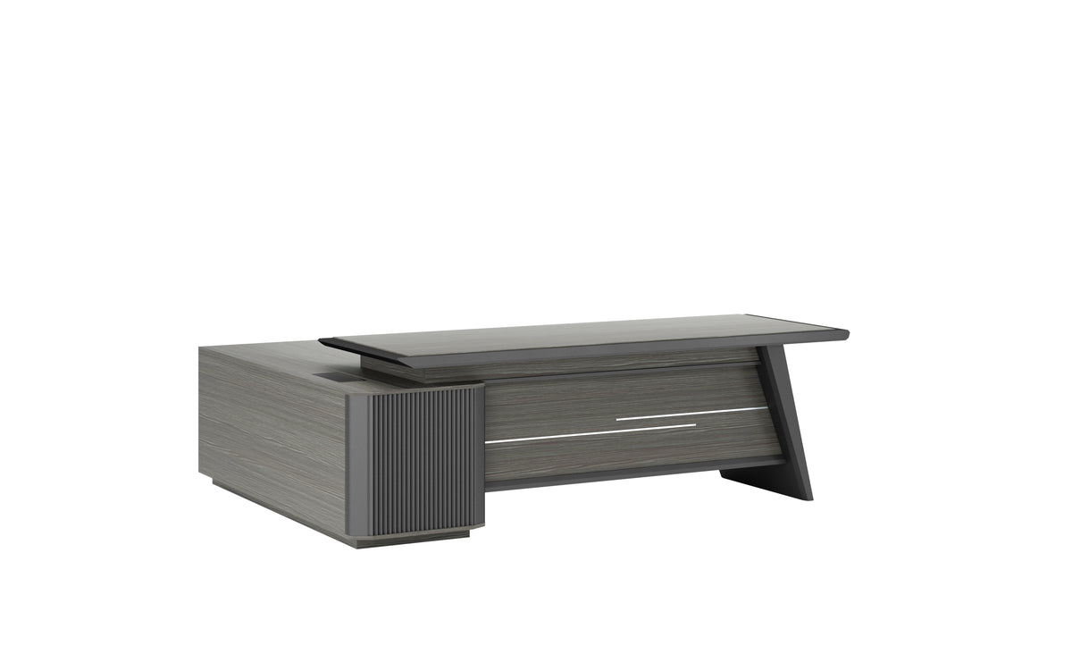 Wrestler Executive Desk 2.4m Left Returnβ Wooden Grain Finish