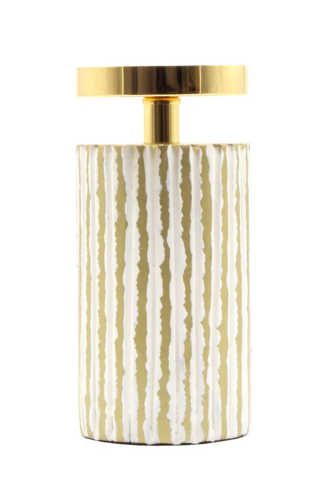 Candle Holder-Zebra-Gold 25cm