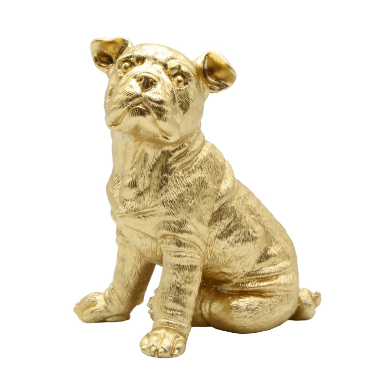 Figurine-Pug- Gold 22cm