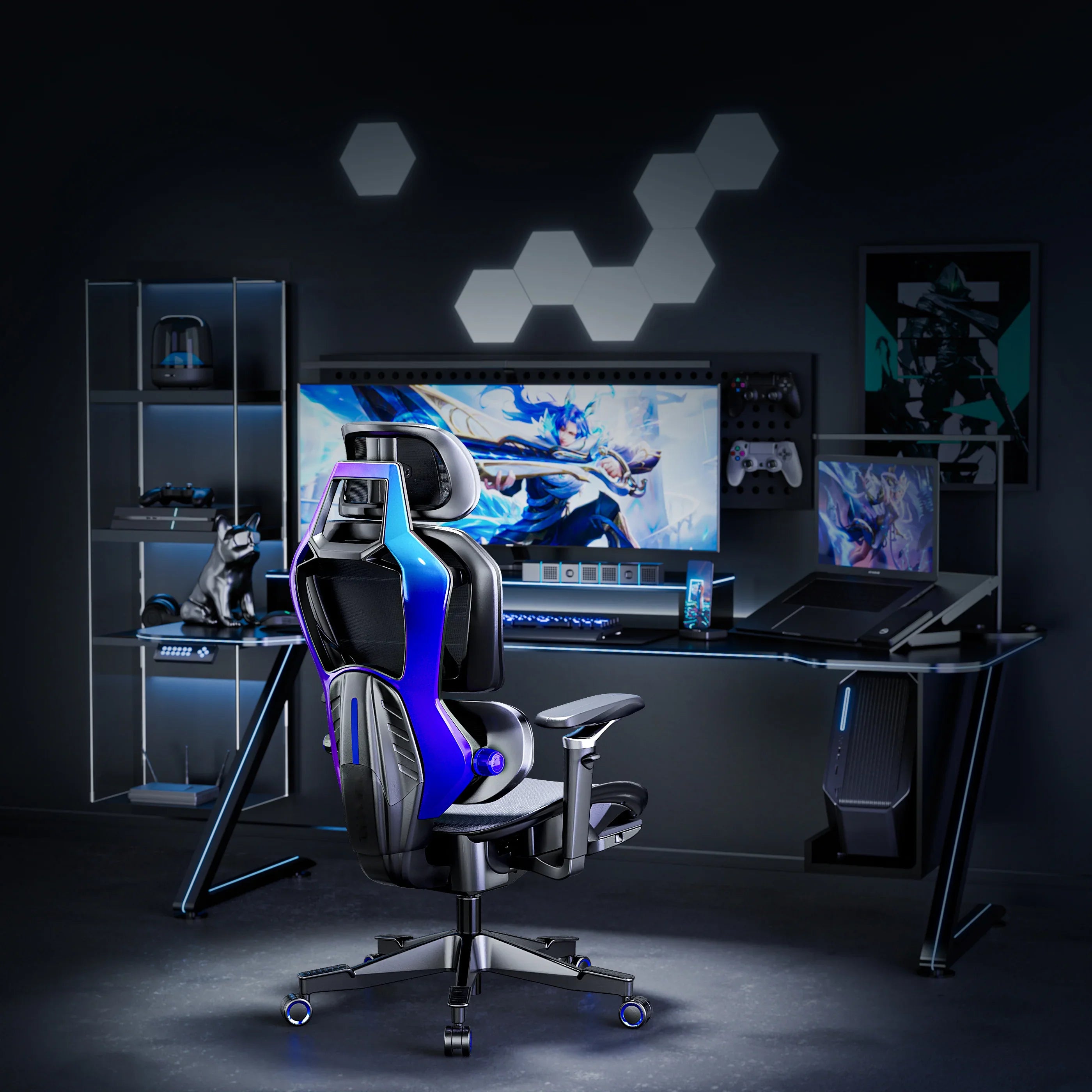 Breezy DuoFlex Synchronized Ergonomic Gaming Mesh Chair– by FC