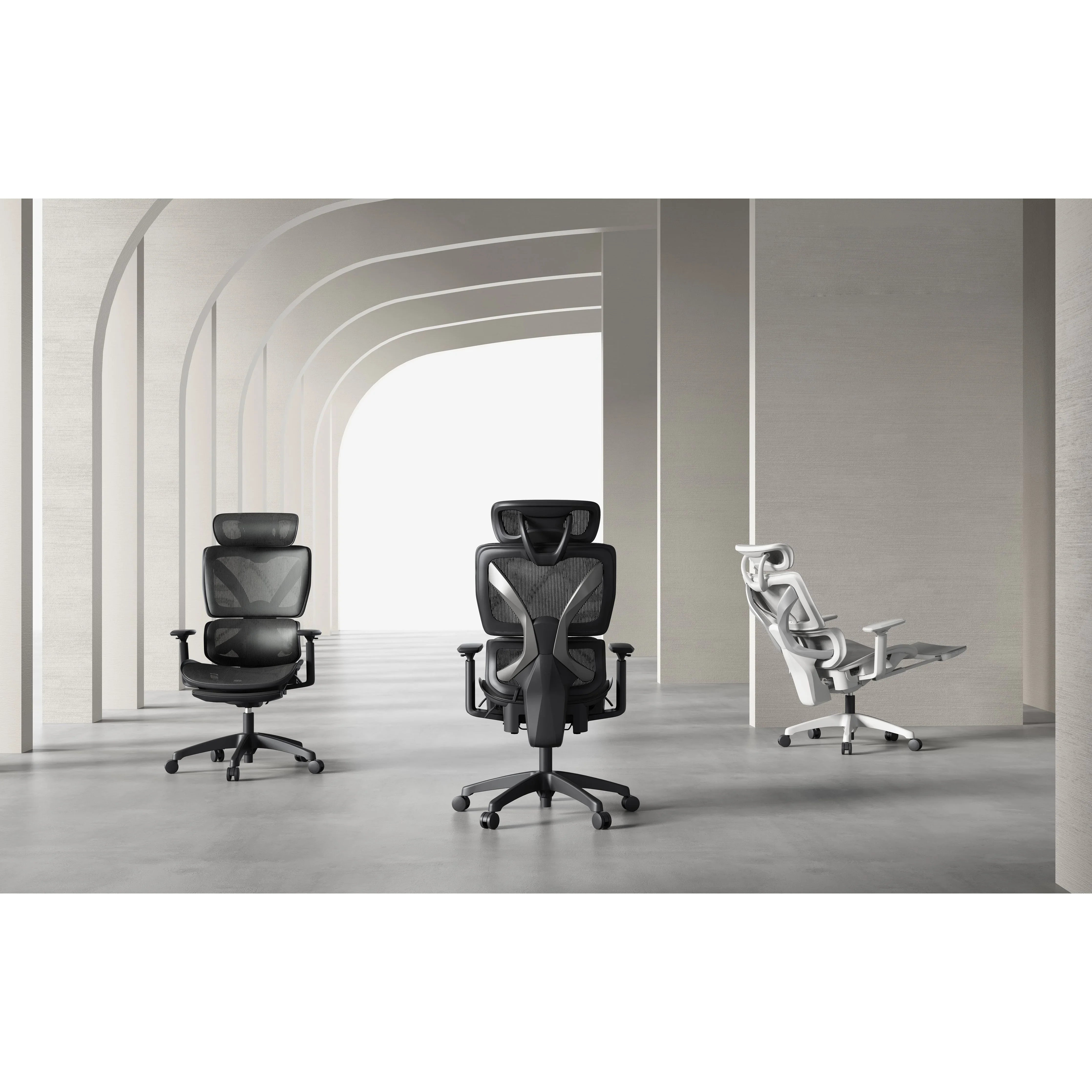 Alexa High Back Task Chair with Headrest-Grey frame– by FC
