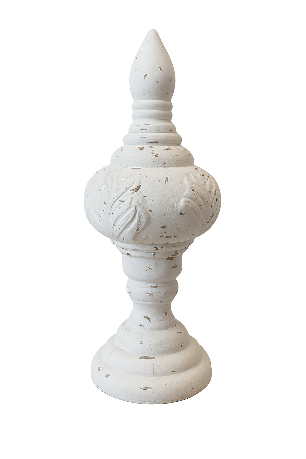 Amalfi Arista Finial Small White 11.5x11.5x28cm