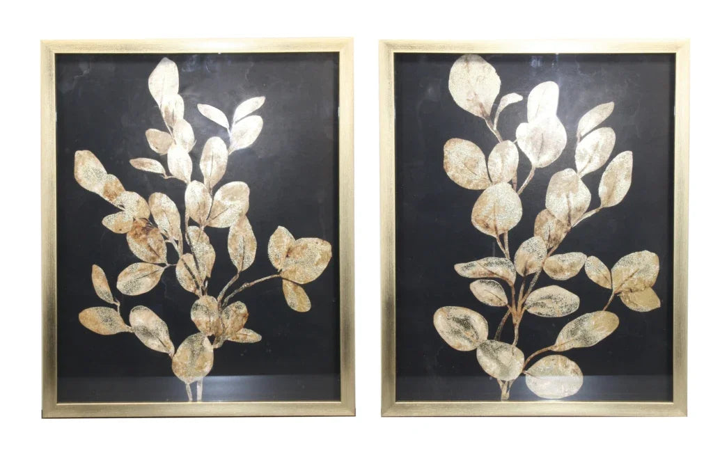 Print-Eucalyptus- Gold 2styles 40x50cm