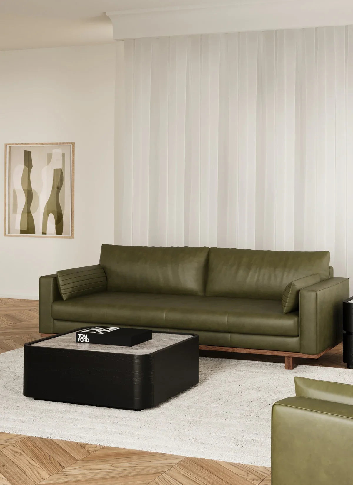 Discover 3 Seater Leather Sofa W226XD101XH83cm (Melbourne Only)