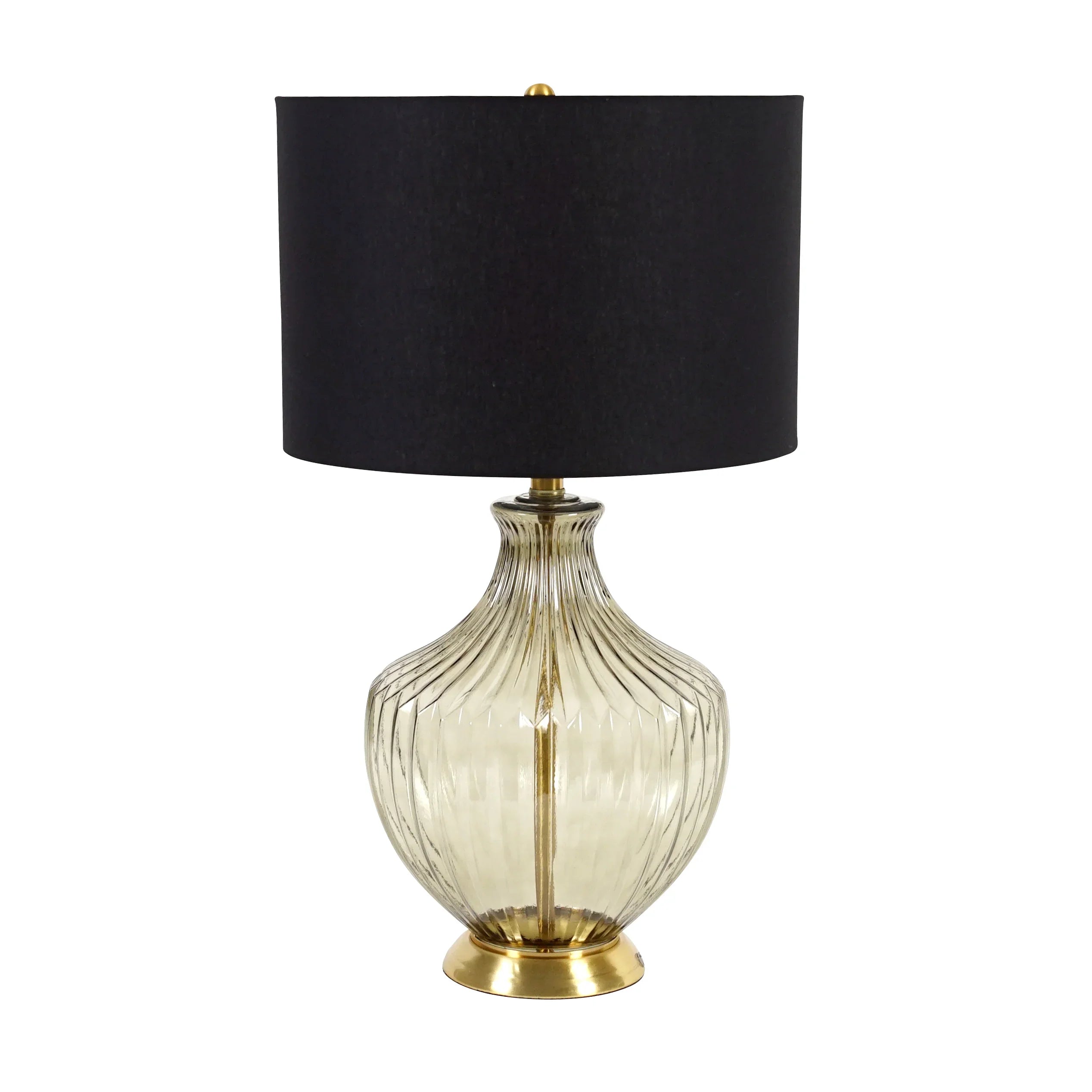 Maison Glass Smoke Black Gold Urn Lamp W40.5 X D40.5 X H67.5cm