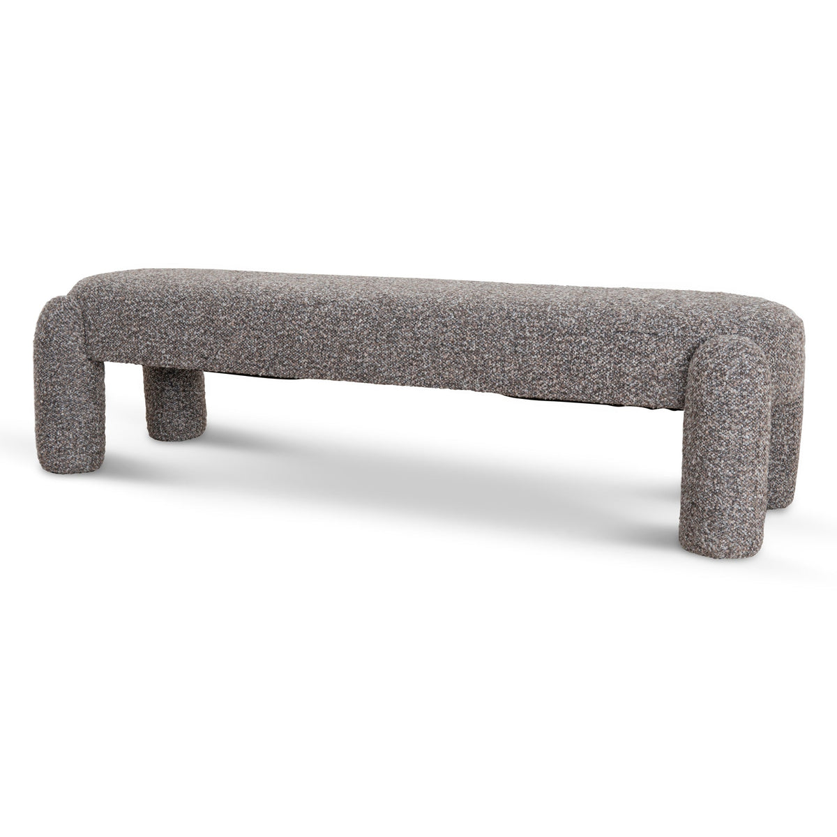 Kate Upholstered Bench 175cm - Choco Brown