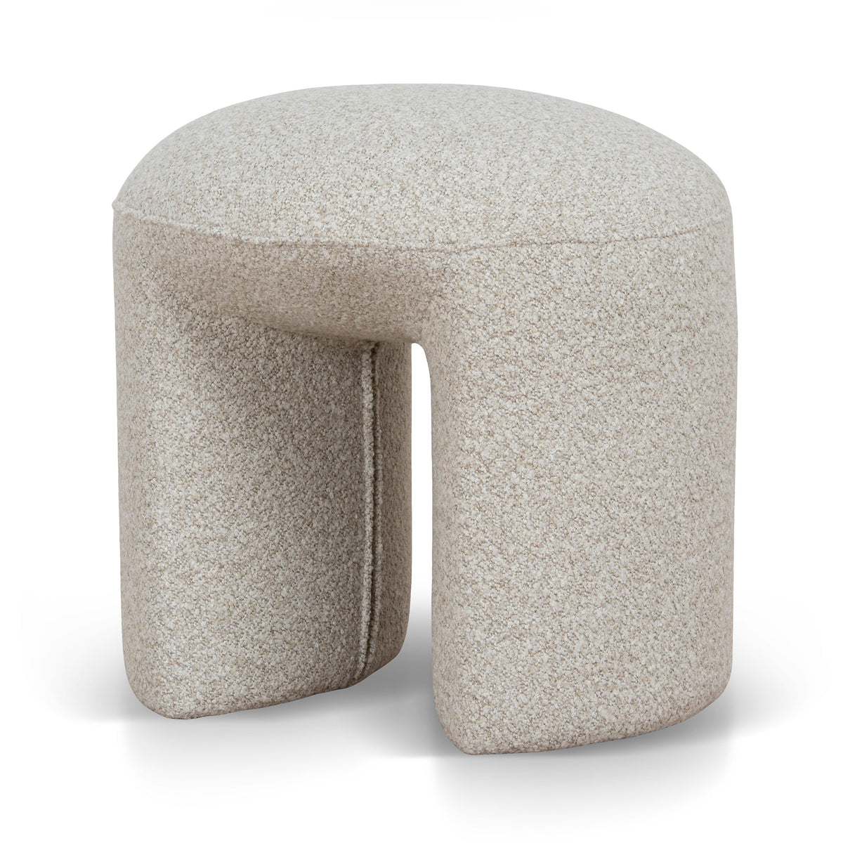 Kate YY Round Ottoman - Oatmeal Beige