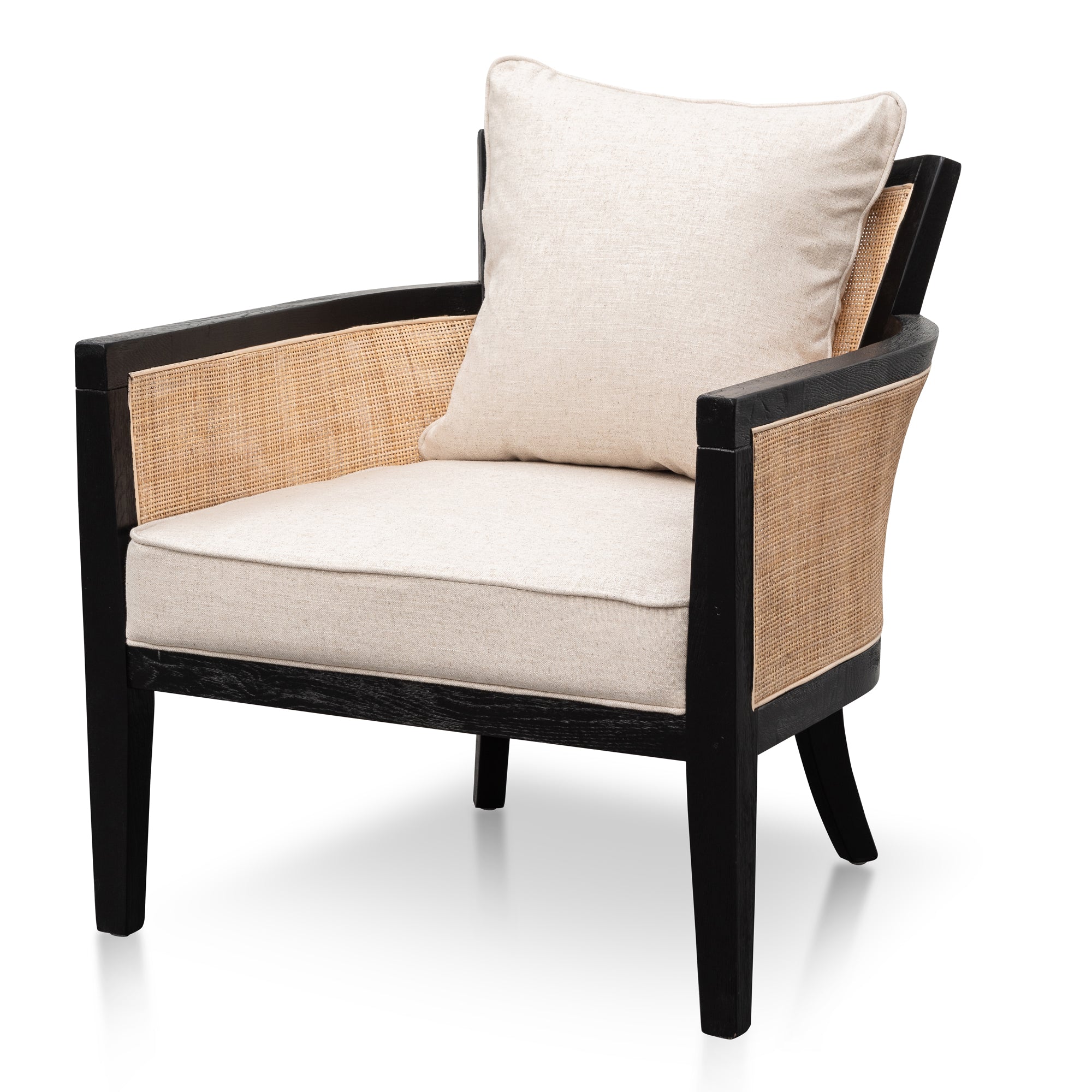 FC Rattan ArmFCair - Black and Sand White
