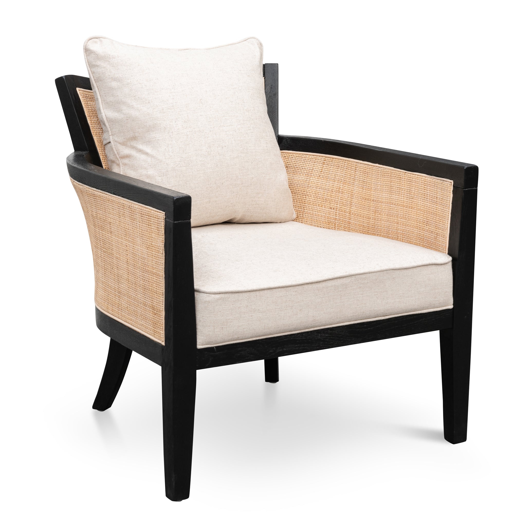 FC Rattan ArmFCair - Black and Sand White