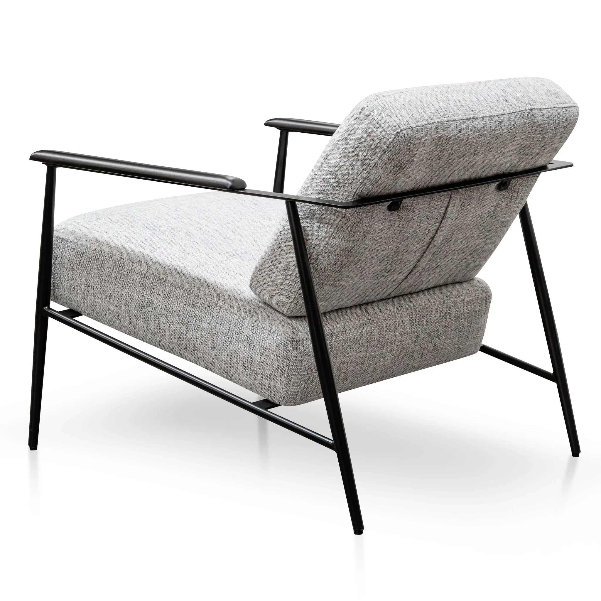 FC Fabric Armchair - Light Spec Grey - Black Legs